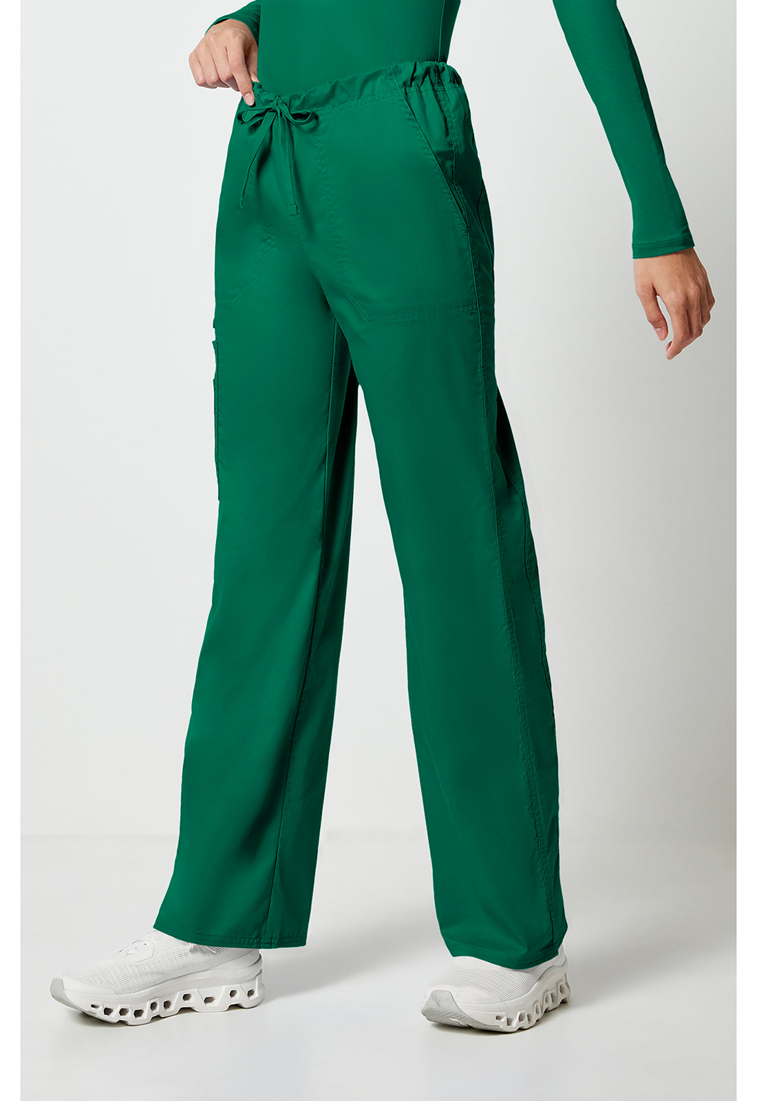 Workwear Core Stretch 4043 Unisex Unisex Drawstring Cargo Scrub Pants Hunter Green