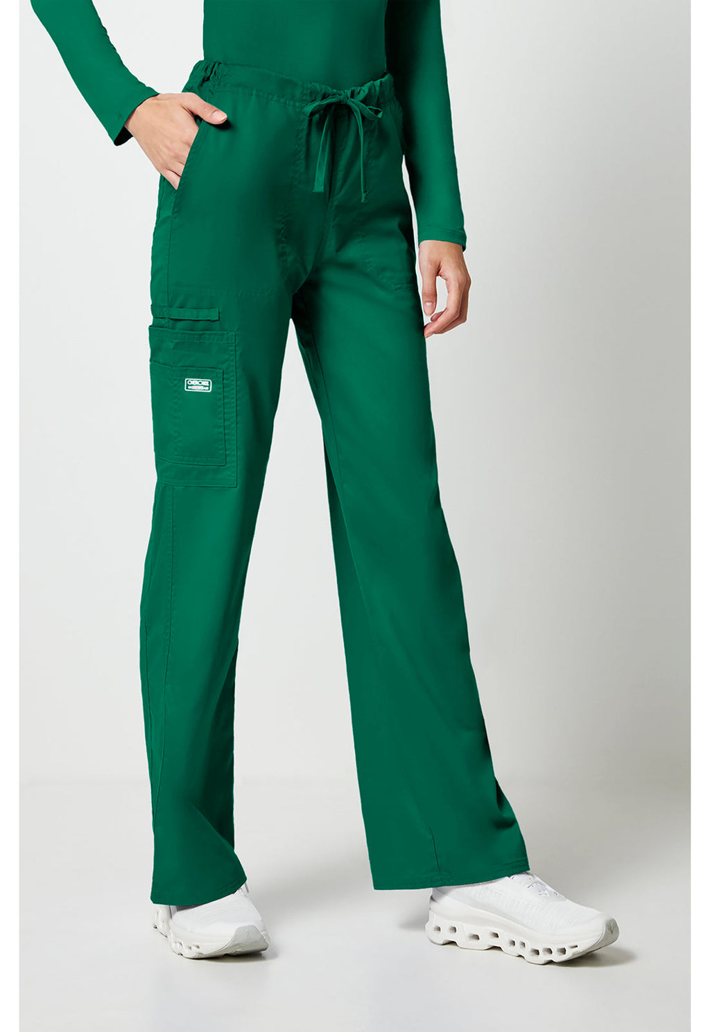 Workwear Core Stretch 4043 Unisex Unisex Drawstring Cargo Scrub Pants Hunter Green