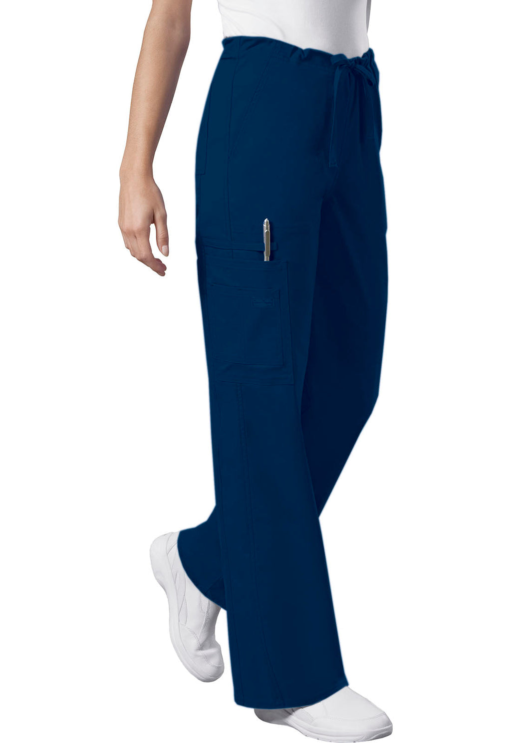 Workwear Core Stretch 4043 Unisex Unisex Drawstring Cargo Scrub Pants Navy