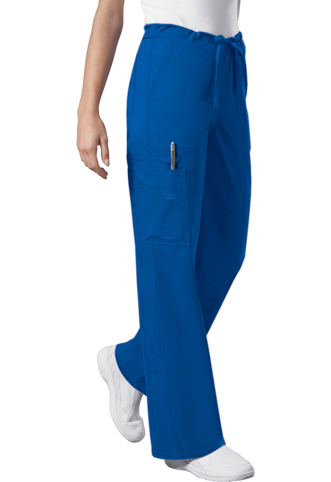 Workwear Core Stretch 4043 Unisex Unisex Drawstring Cargo Scrub Pants Royal