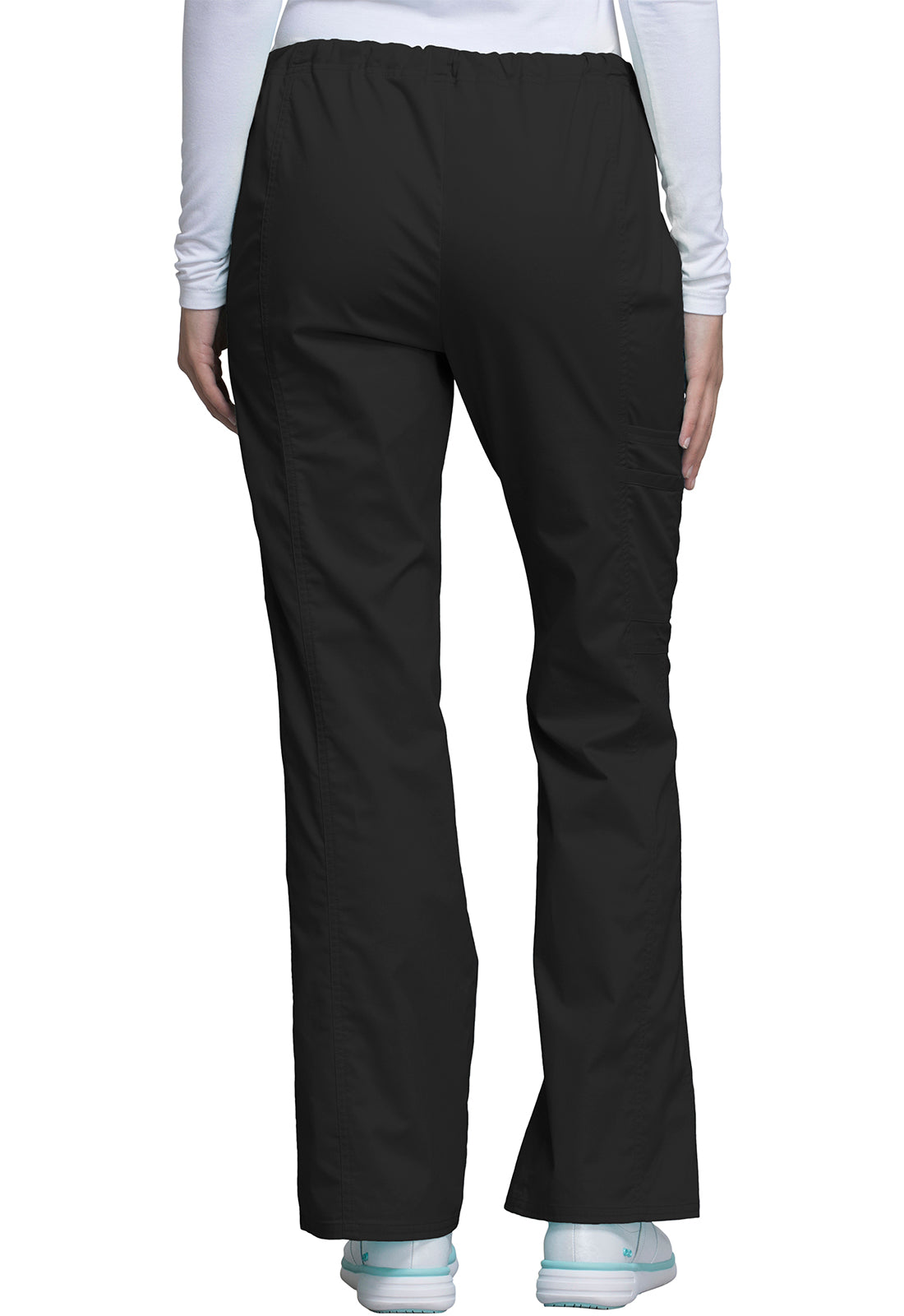 Core Stretch 4044 Mid Rise Drawstring Cargo Pants Black