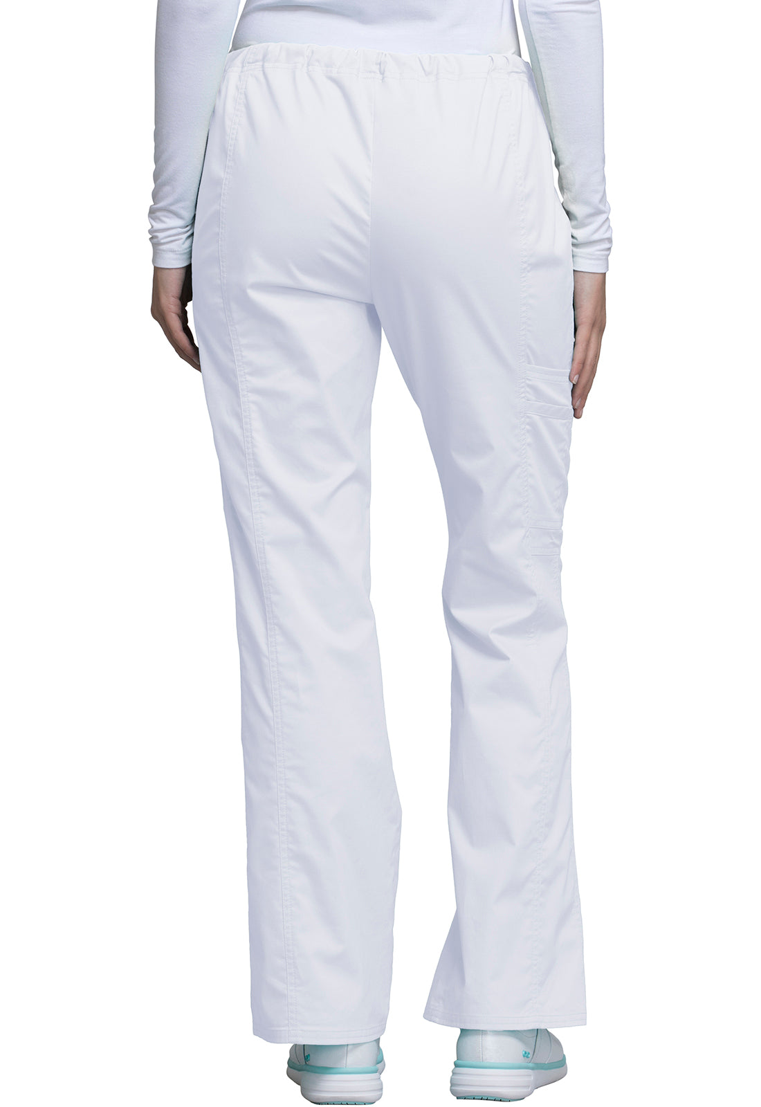 Core Stretch 4044 Mid Rise Drawstring Cargo Pants White