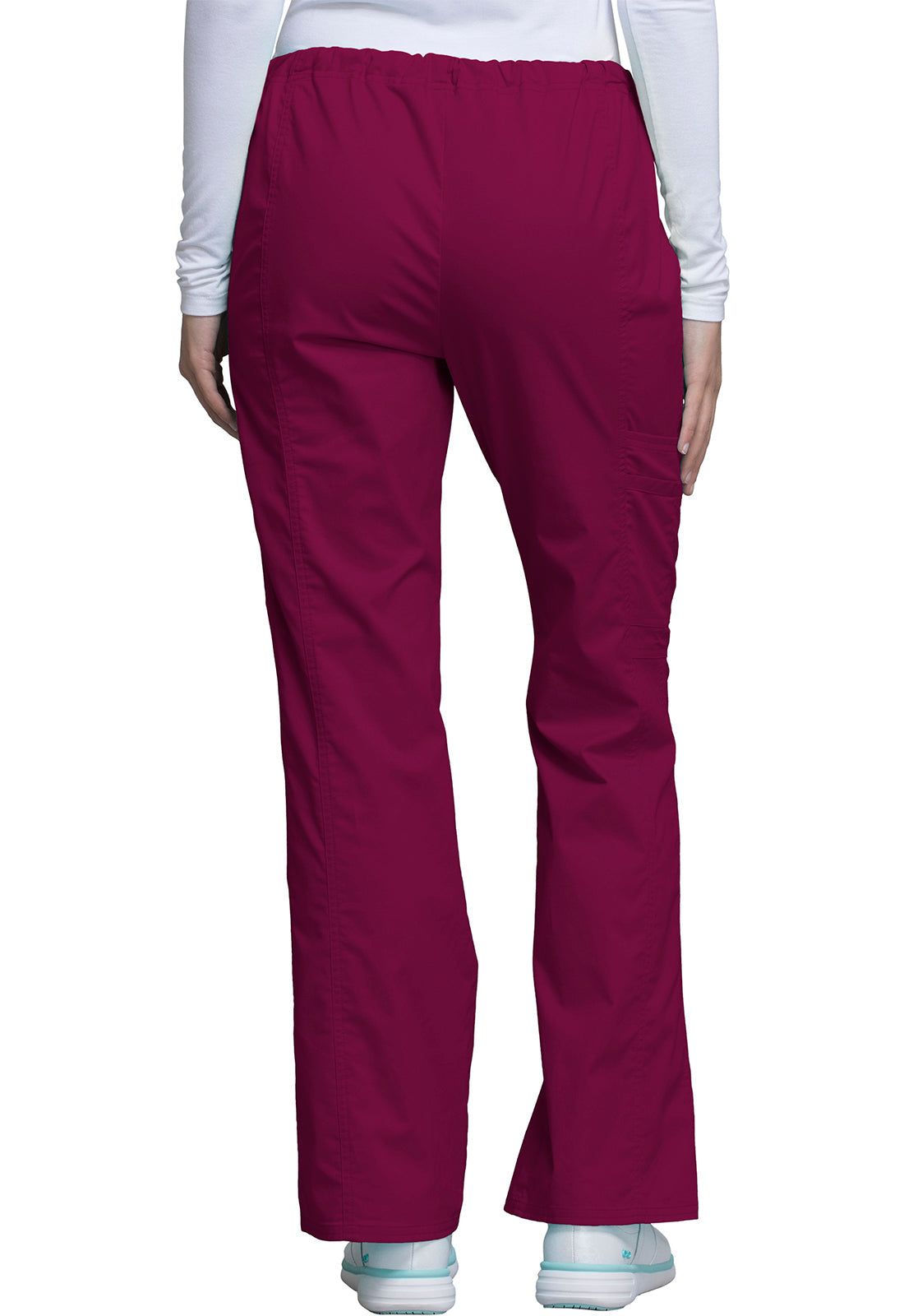 Core Stretch 4044 Mid Rise Drawstring Cargo Pants Wine