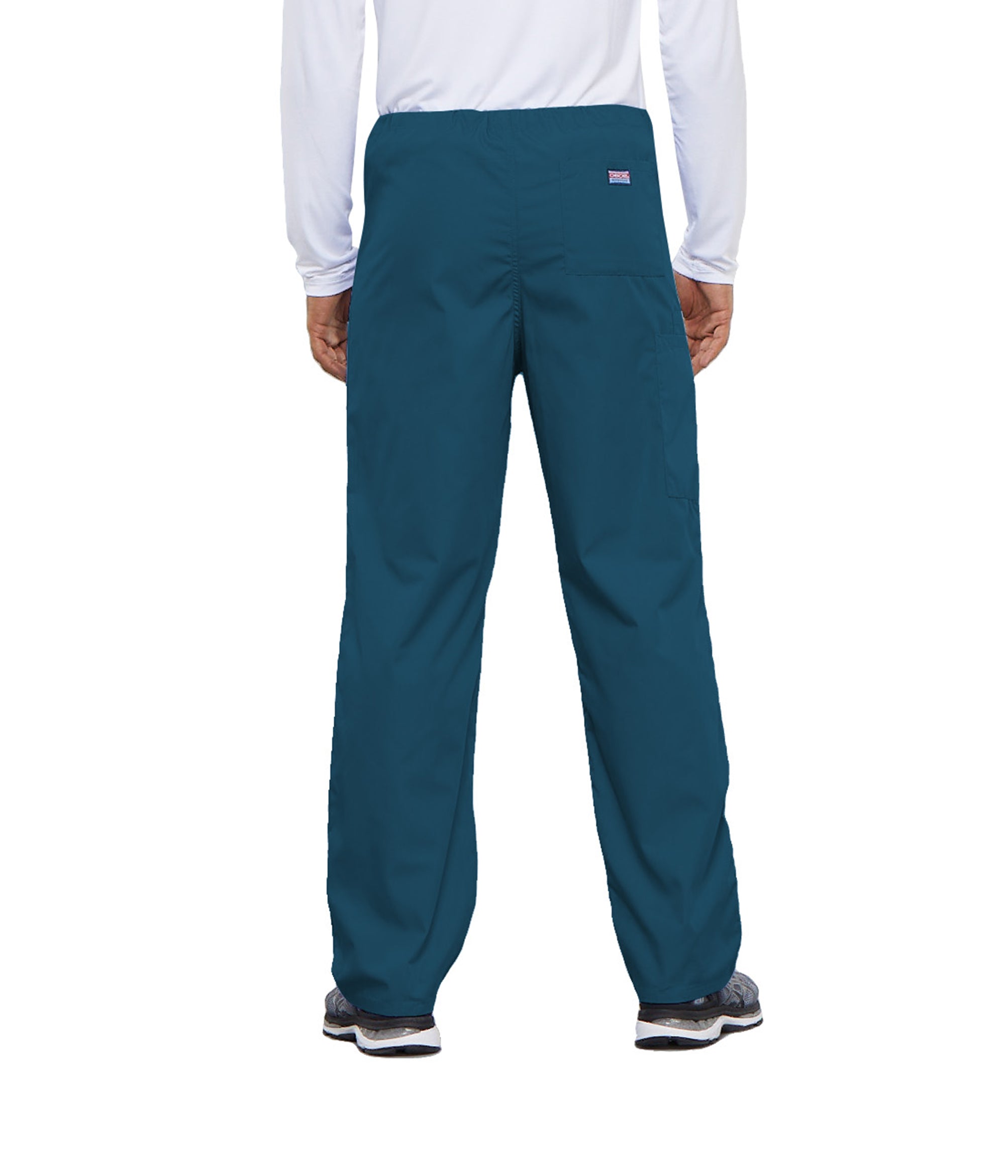 Workwear Originals 4100 Unisex Unisex Drawstring Cargo Scrub Pants Caribbean Blue