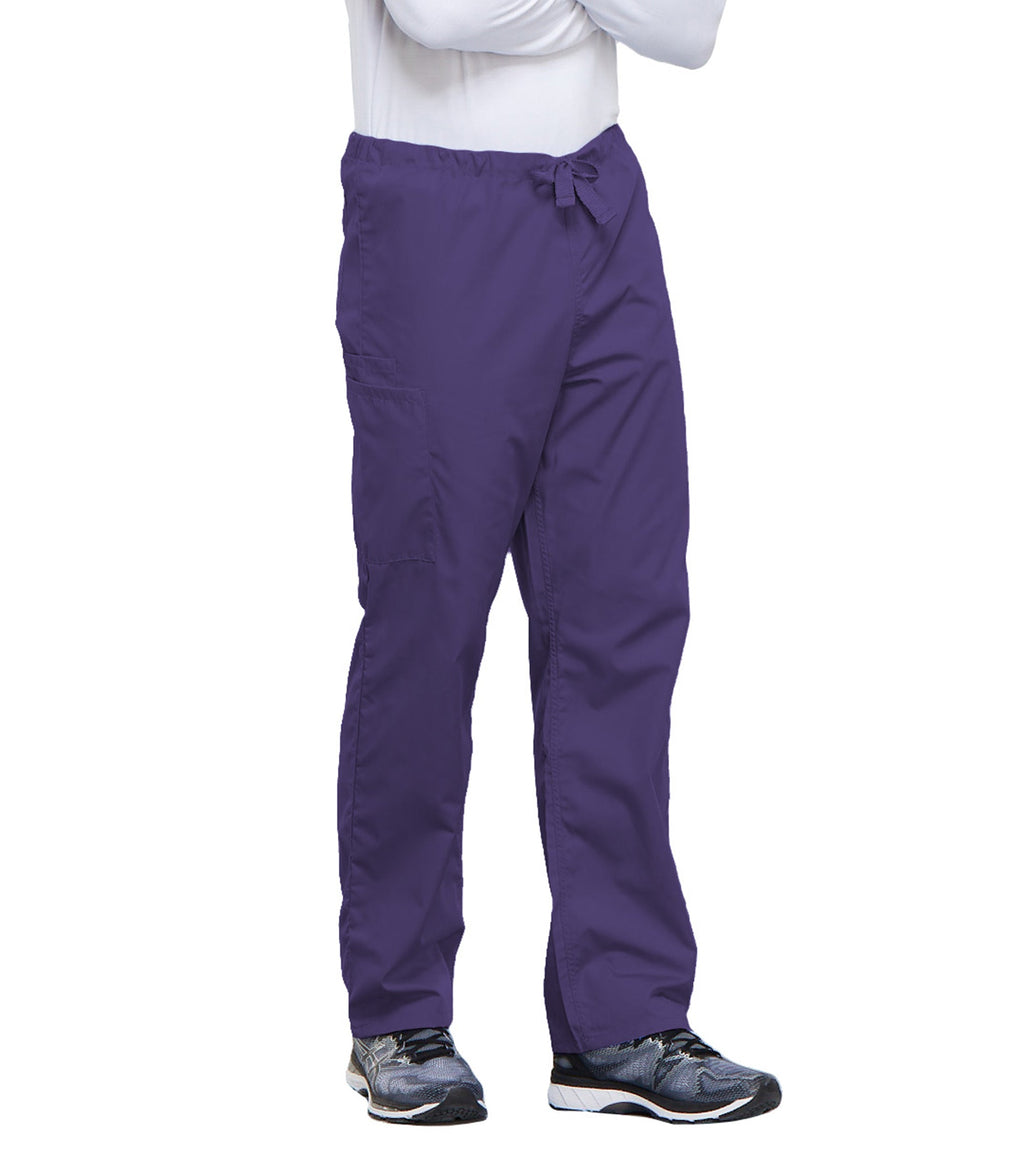 Workwear Originals 4100 Unisex Unisex Drawstring Cargo Scrub Pants Grape