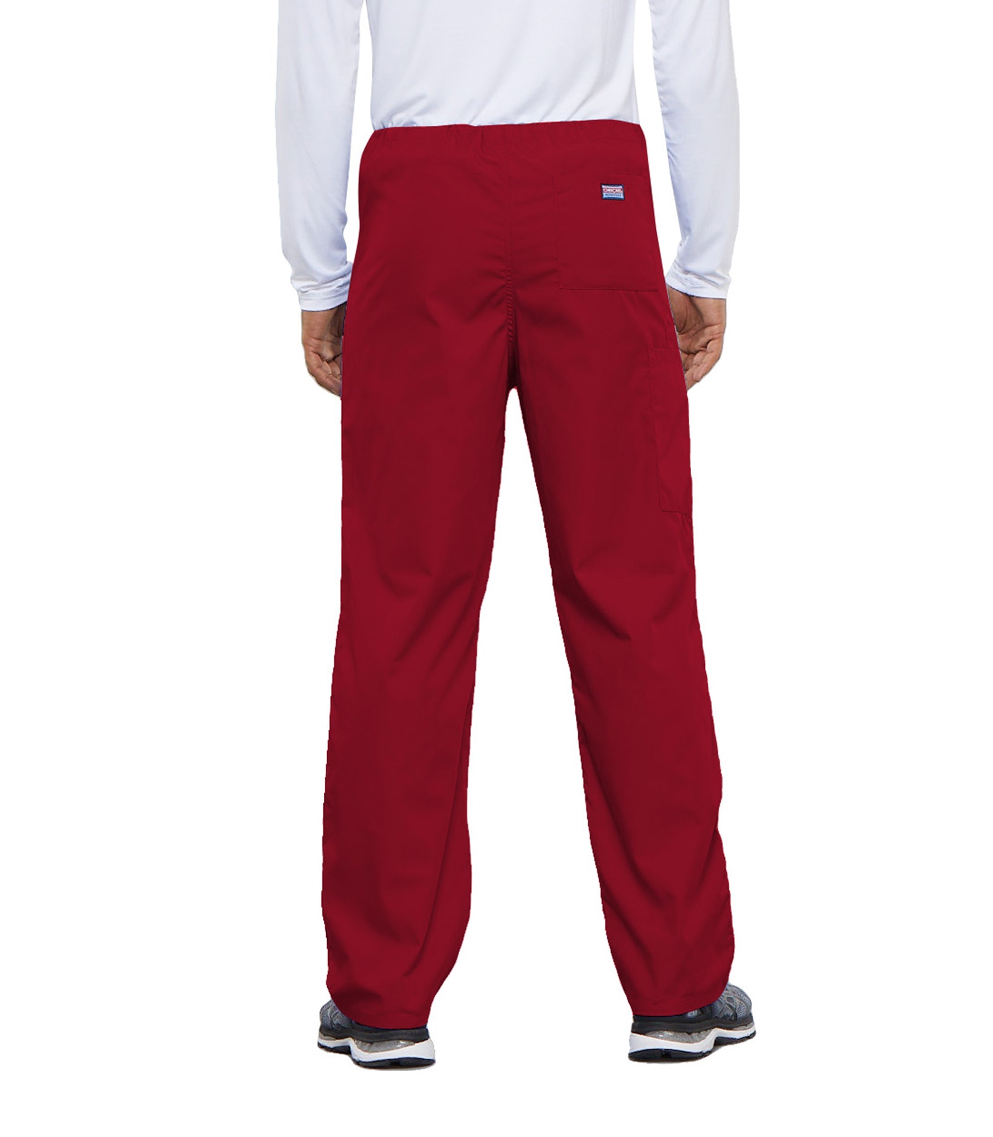 Workwear Originals 4100 Unisex Unisex Drawstring Cargo Scrub Pants Red