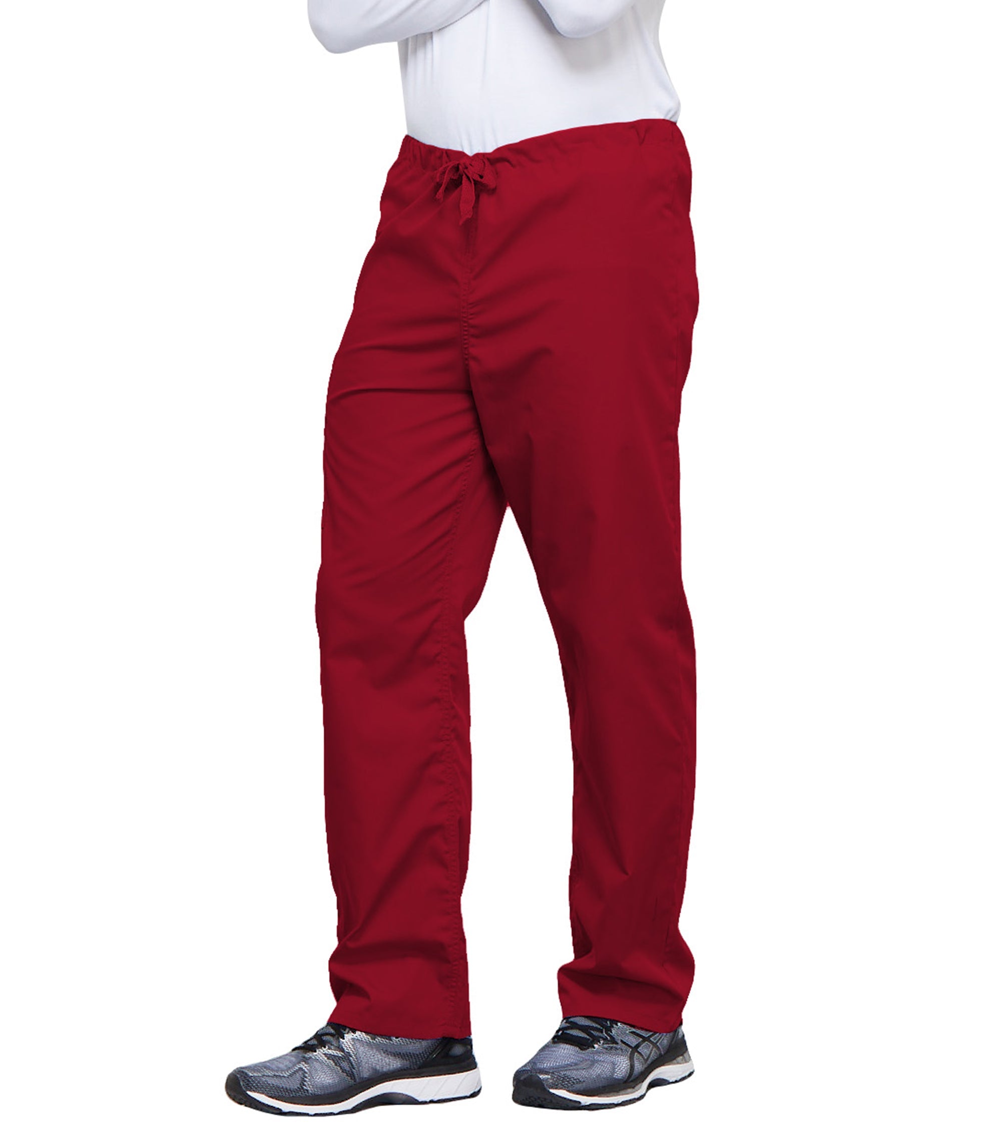 Workwear Originals 4100 Unisex Unisex Drawstring Cargo Scrub Pants Red
