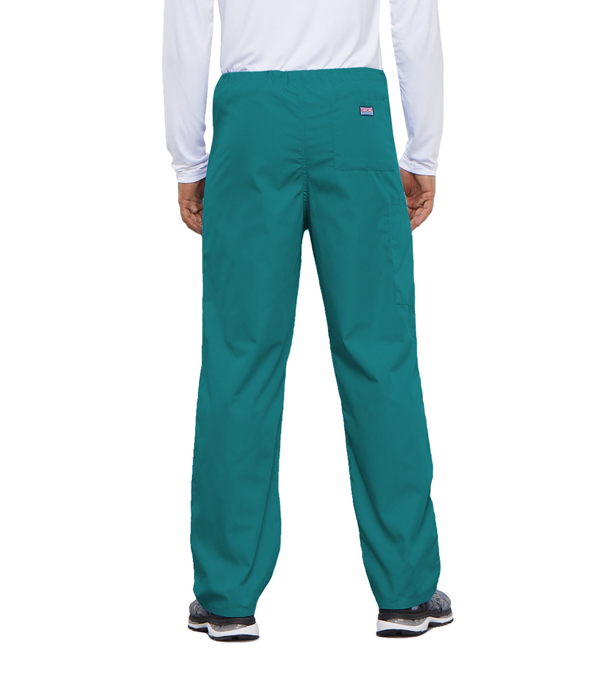 Workwear Originals 4100 Unisex Unisex Drawstring Cargo Scrub Pants Teal Blue