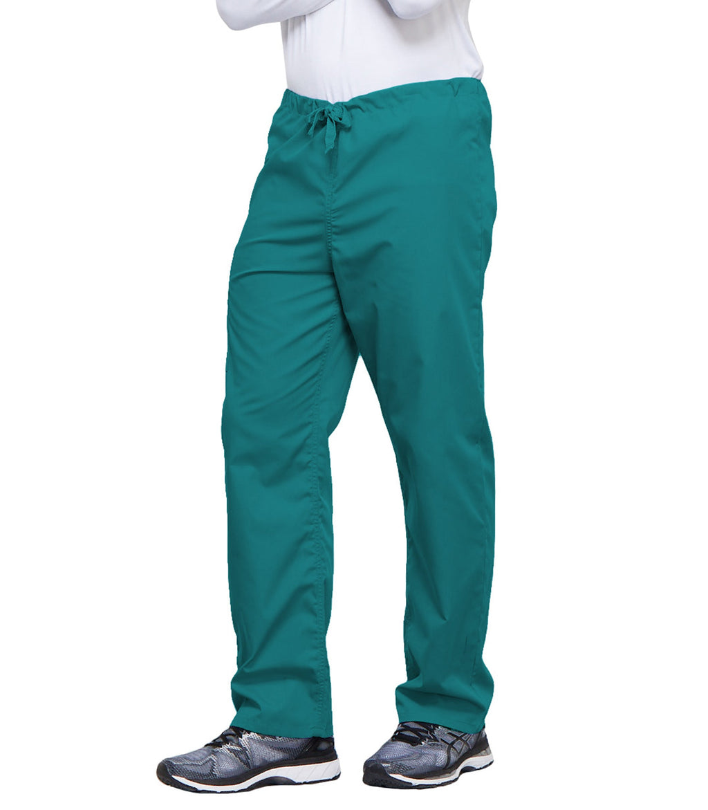 Workwear Originals 4100 Unisex Unisex Drawstring Cargo Scrub Pants Teal Blue