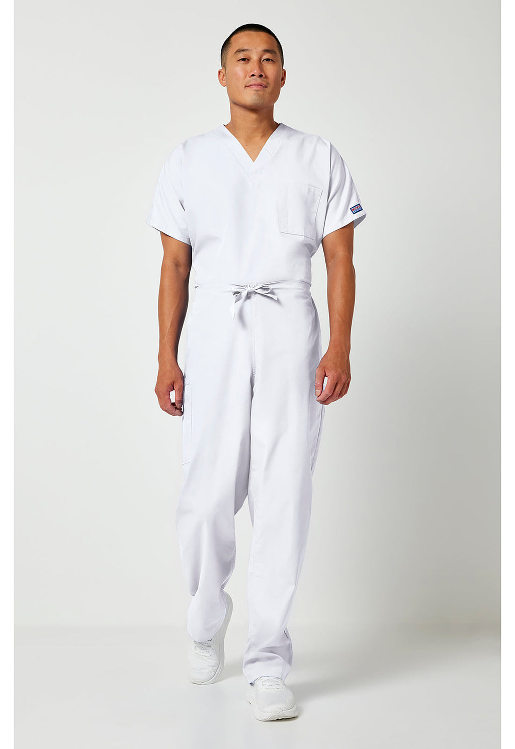 Workwear Originals 4100 Unisex Unisex Drawstring Cargo Scrub Pants White
