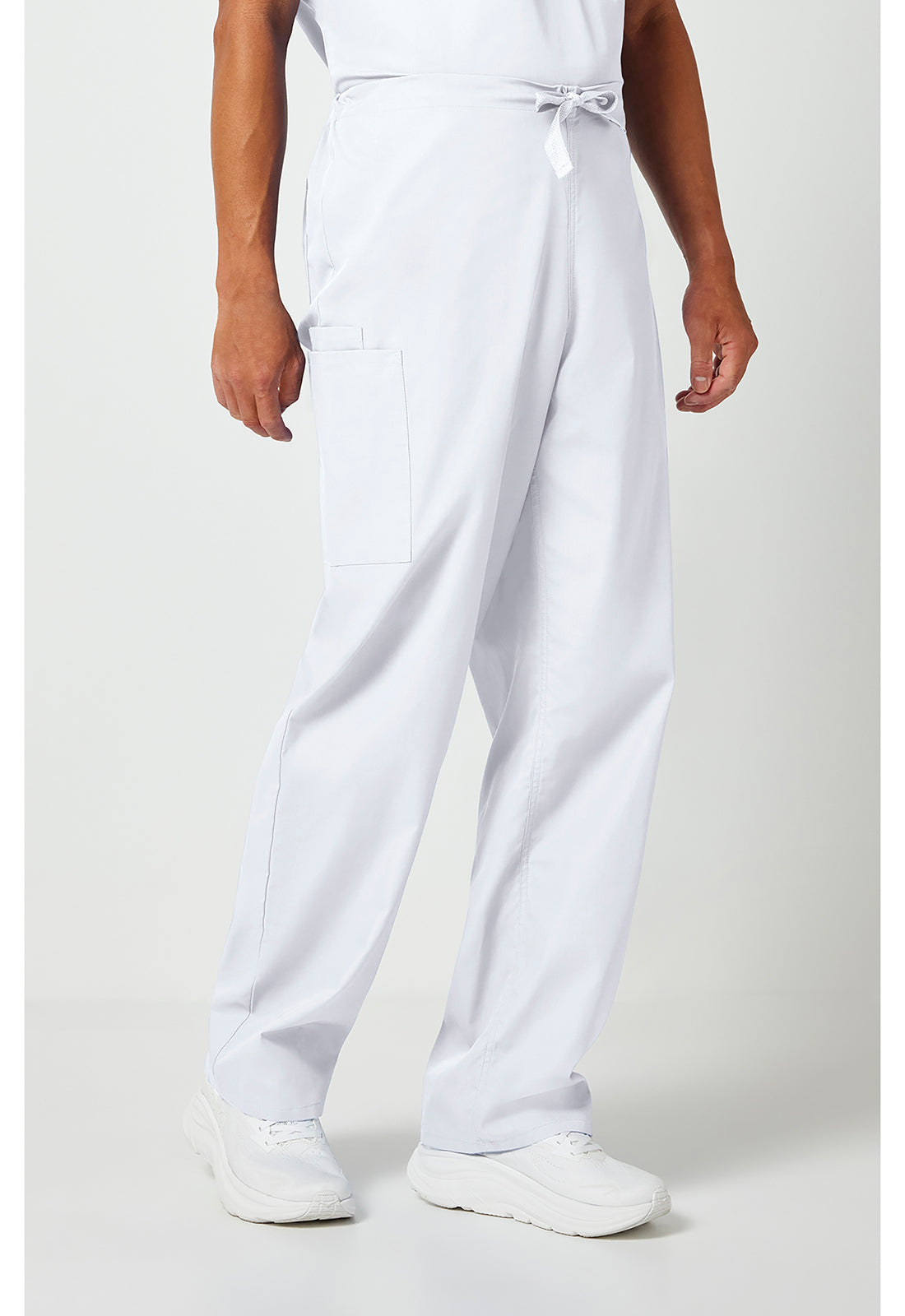 Workwear Originals 4100 Unisex Unisex Drawstring Cargo Scrub Pants White