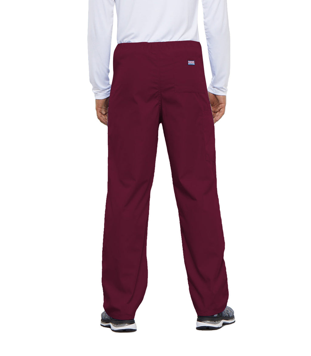 Workwear Originals 4100 Unisex Unisex Drawstring Cargo Scrub Pants Wine