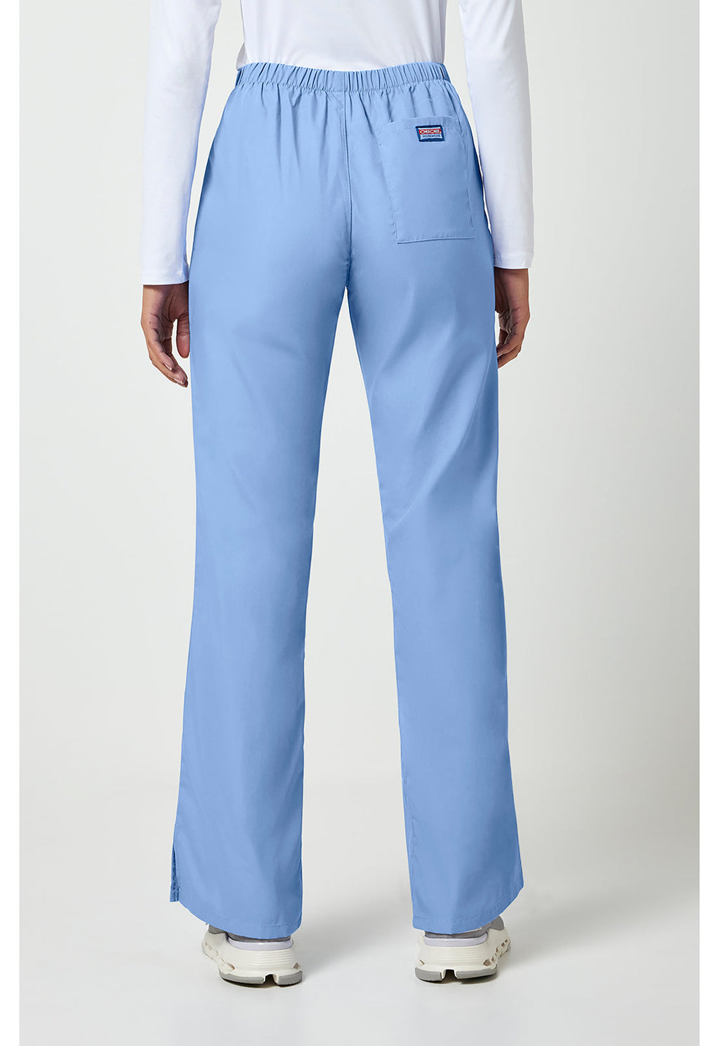 Workwear Originals 4101 Women's Natural Rise Flare Leg Drawstring Scrub Pants Ciel
