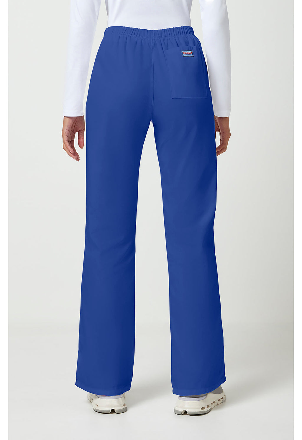 Workwear Originals 4101 Women's Natural Rise Flare Leg Drawstring Scrub Pants Galaxy Blue