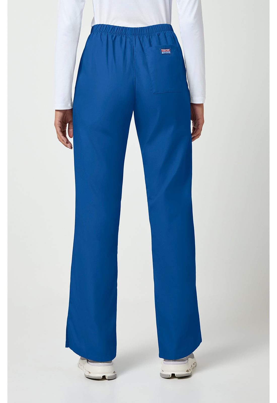 Workwear Originals 4101 Women's Natural Rise Flare Leg Drawstring Scrub Pants Royal