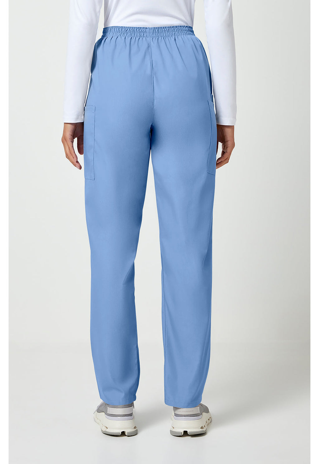 Workwear Originals 4200 Women's Natural Rise Tapered Pull-On Cargo Scrub Pants Ciel
