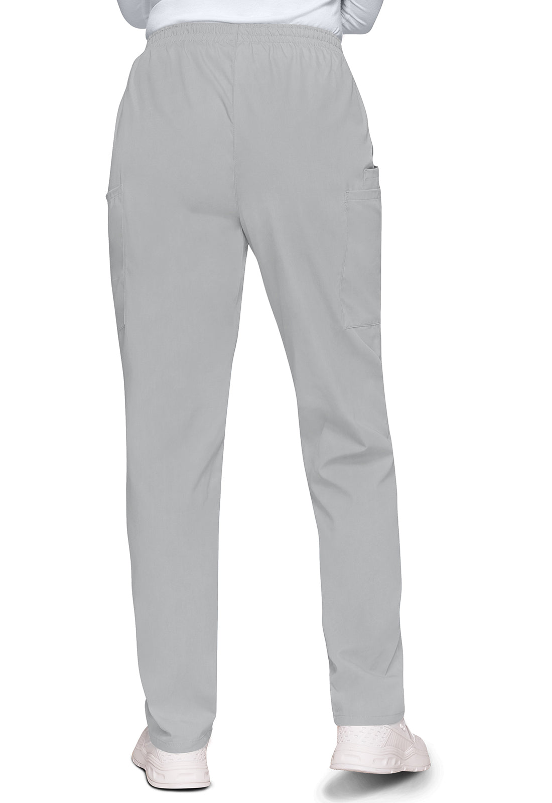 Workwear Originals 4200 Women's Natural Rise Tapered Pull-On Cargo Scrub Pants Grey
