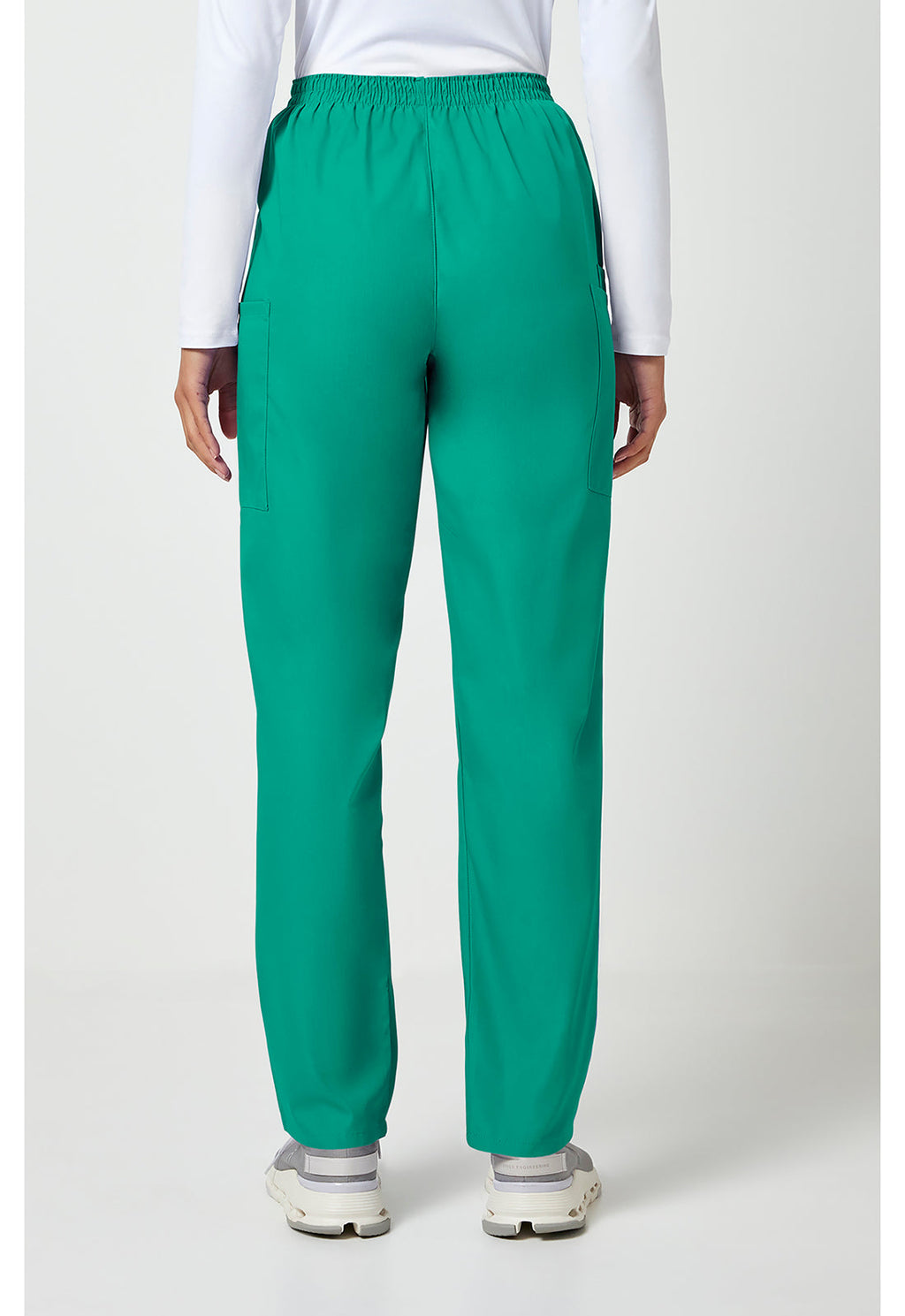 Workwear Originals 4200 Women's Natural Rise Tapered Pull-On Cargo Scrub Pants Surgical Green
