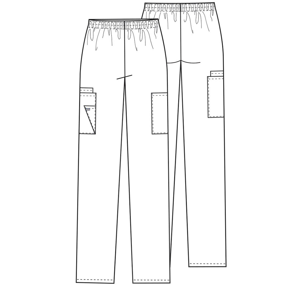Workwear Originals 4200 Women's Natural Rise Tapered Pull-On Cargo Scrub Pants Grey