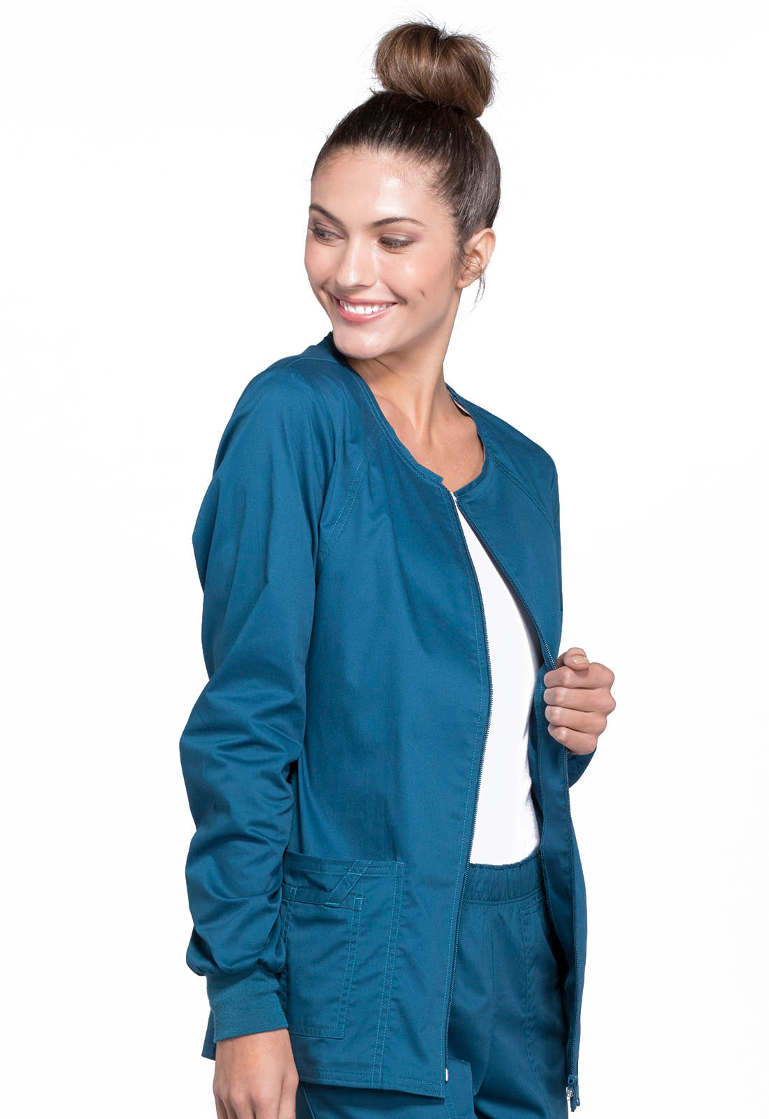 Core Stretch 4315 Zip Front Jacket Caribbean Blue