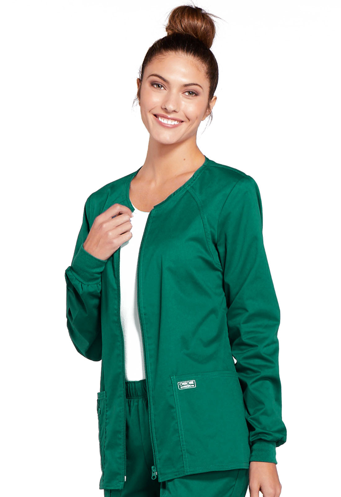 Core Stretch 4315 Zip Front Jacket Hunter Green