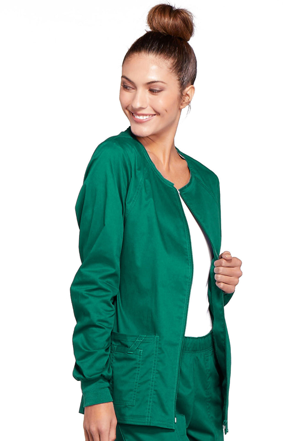 Core Stretch 4315 Zip Front Jacket Hunter Green