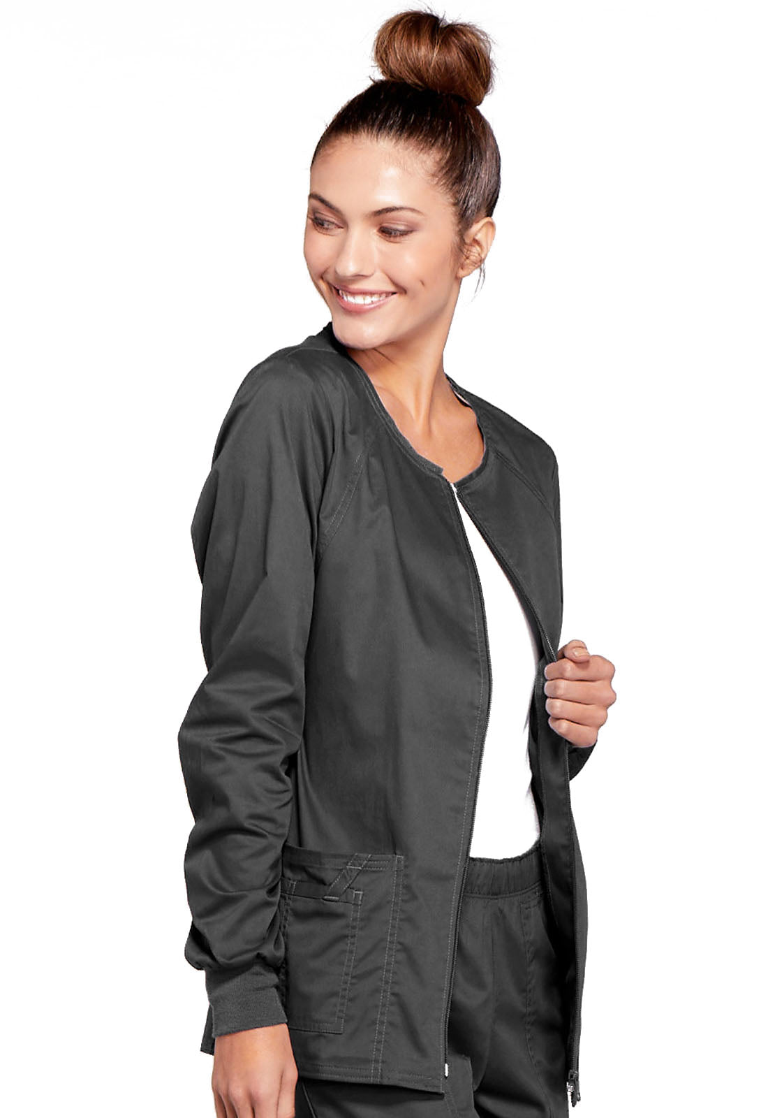 Core Stretch 4315 Zip Front Jacket Pewter