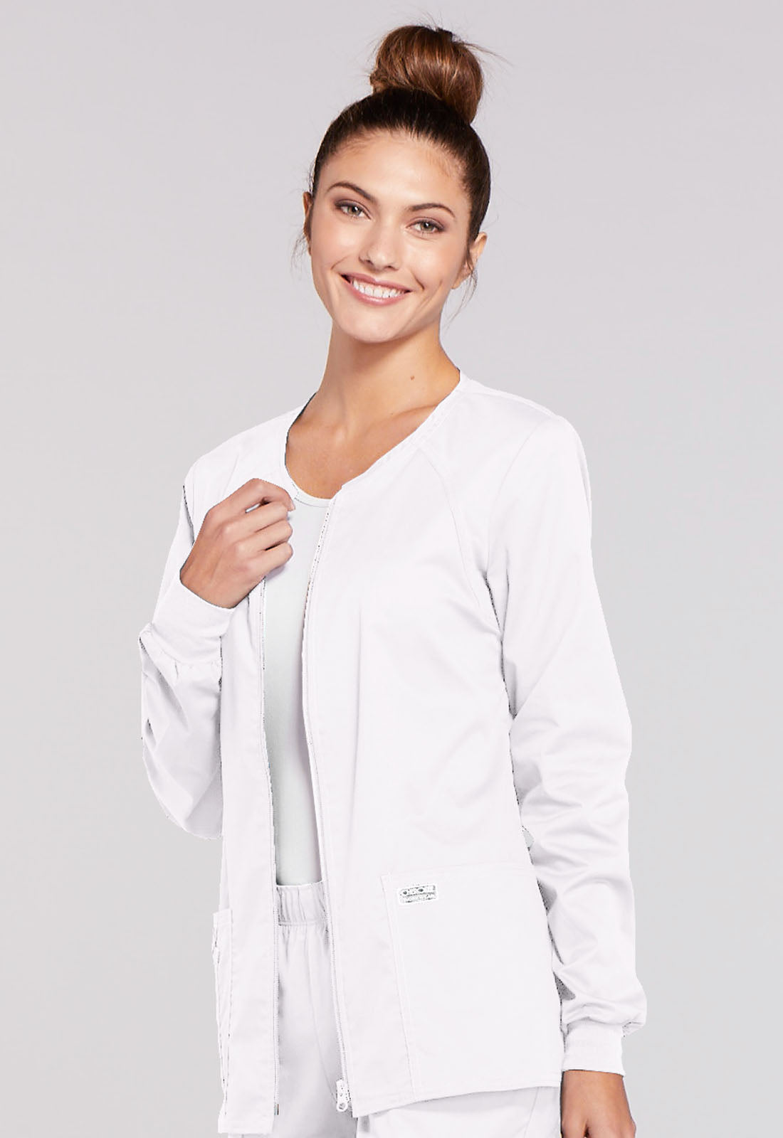 Core Stretch 4315 Zip Front Jacket White