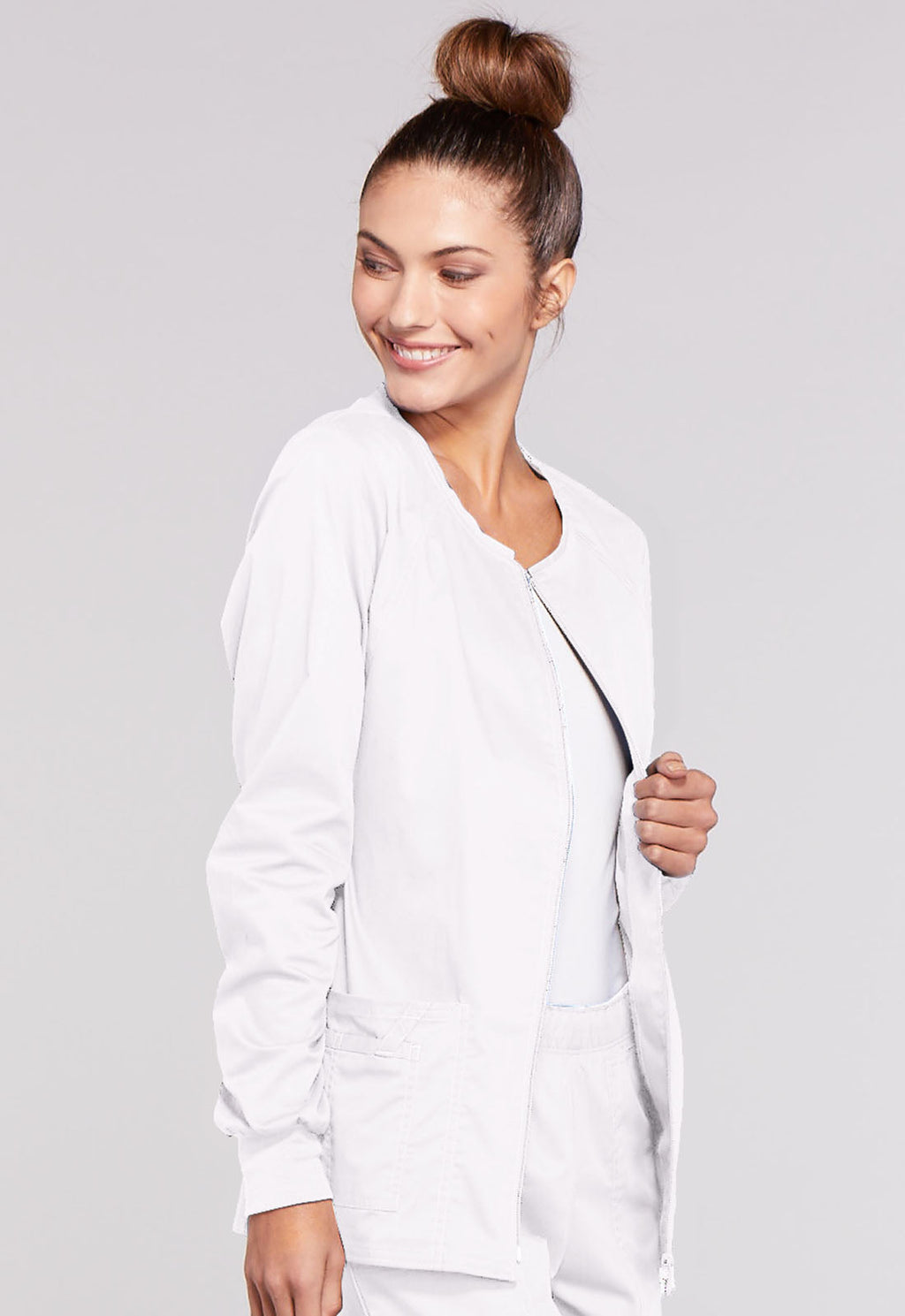 Core Stretch 4315 Zip Front Jacket White