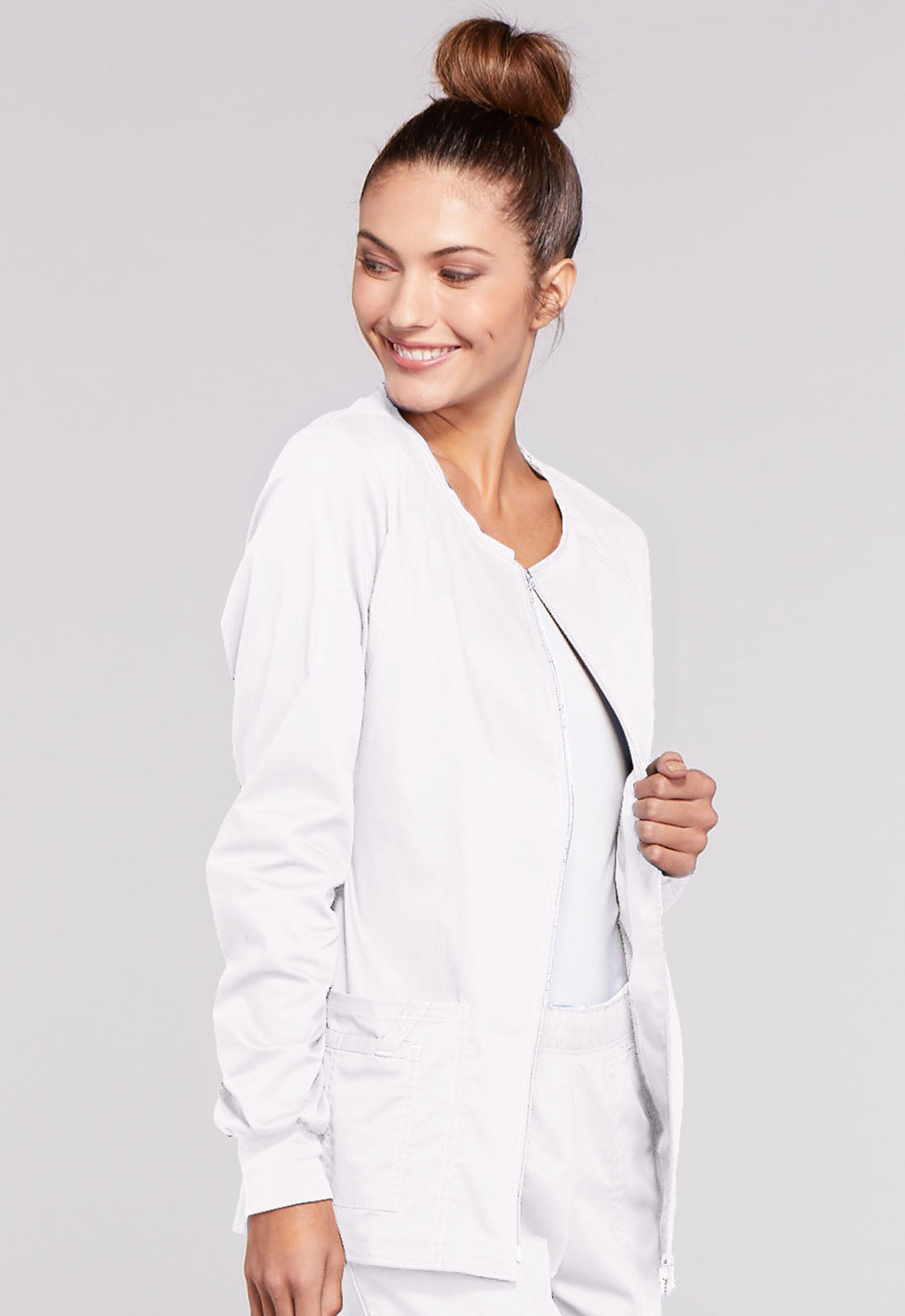 Core Stretch 4315 Zip Front Jacket White