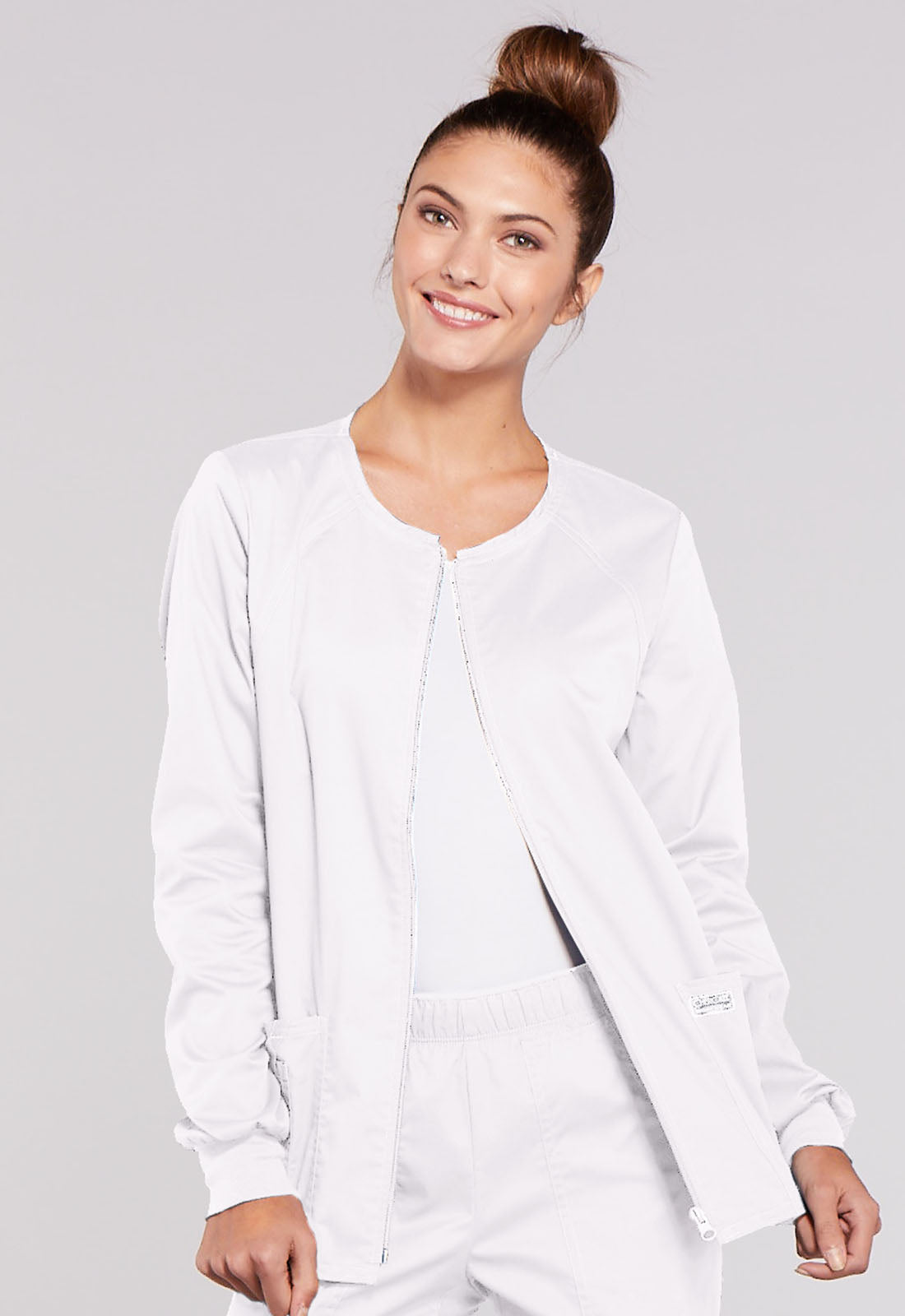 Core Stretch 4315 Zip Front Jacket White