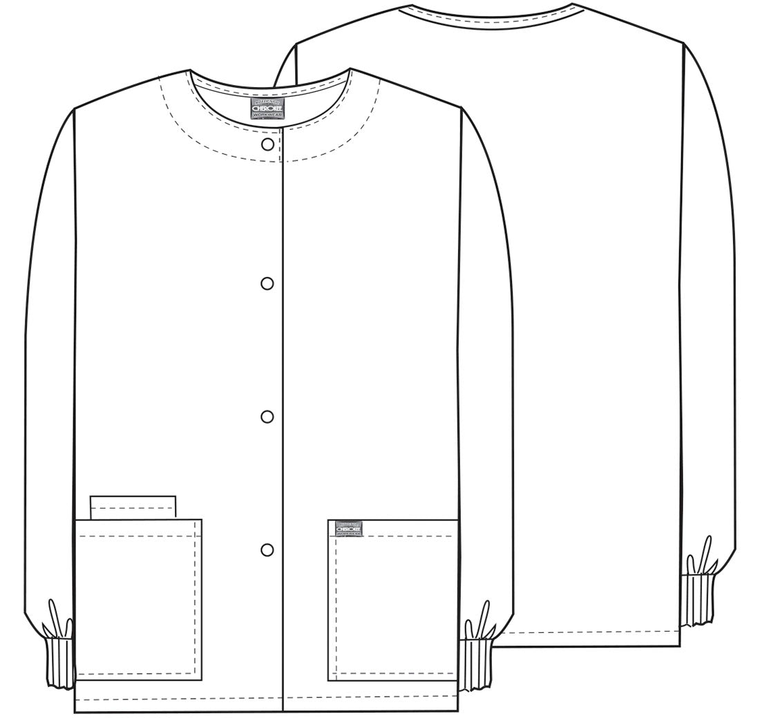 Workwear Originals 4350 Women's Snap Front Warm-Up Jacket White