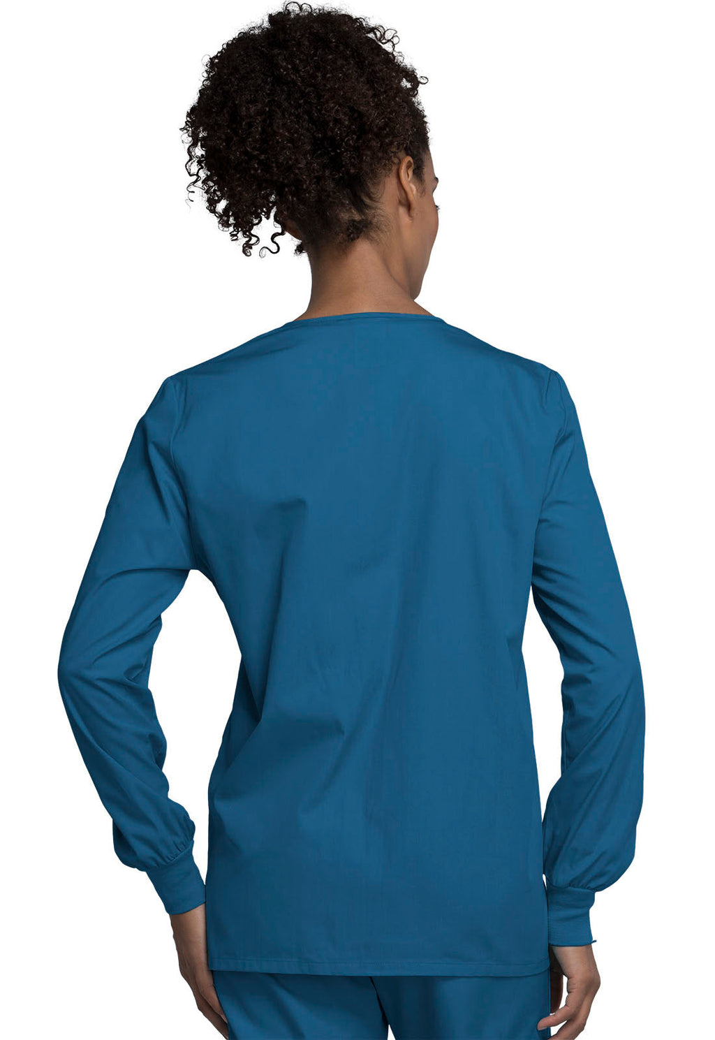 Workwear Originals 4350 Women's Snap Front Warm-Up Jacket Caribbean Blue