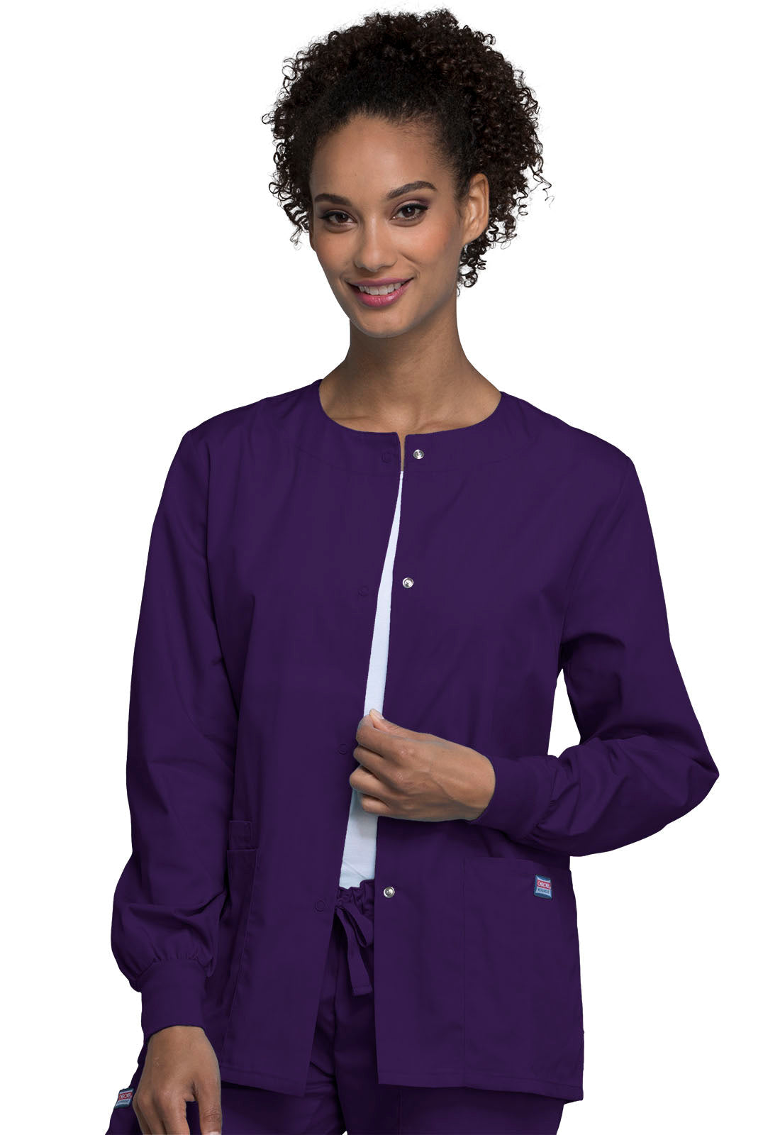 Workwear Originals 4350 Women's Snap Front Warm-Up Jacket Eggplant