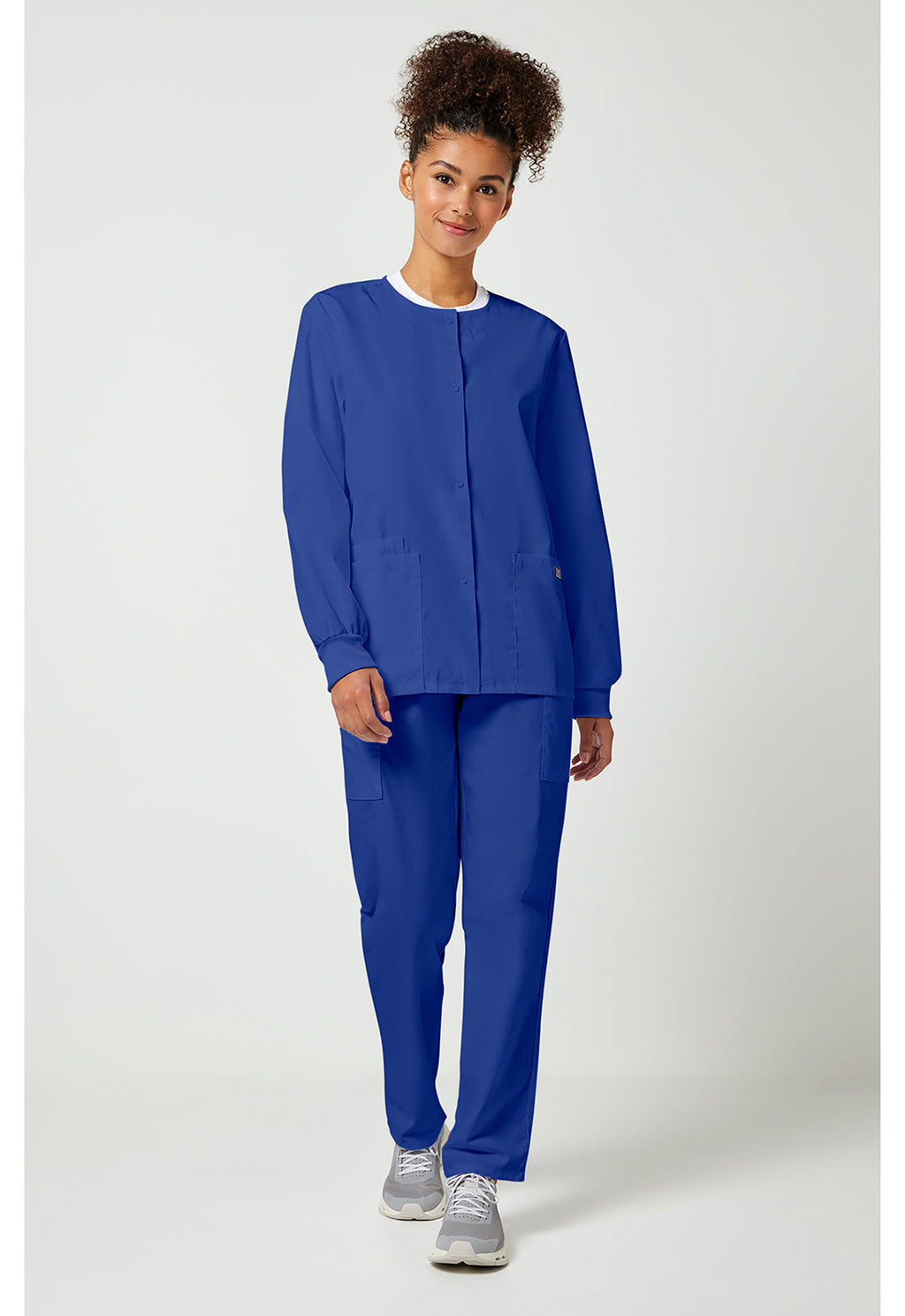Workwear Originals 4350 Women's Snap Front Warm-Up Jacket Galaxy Blue