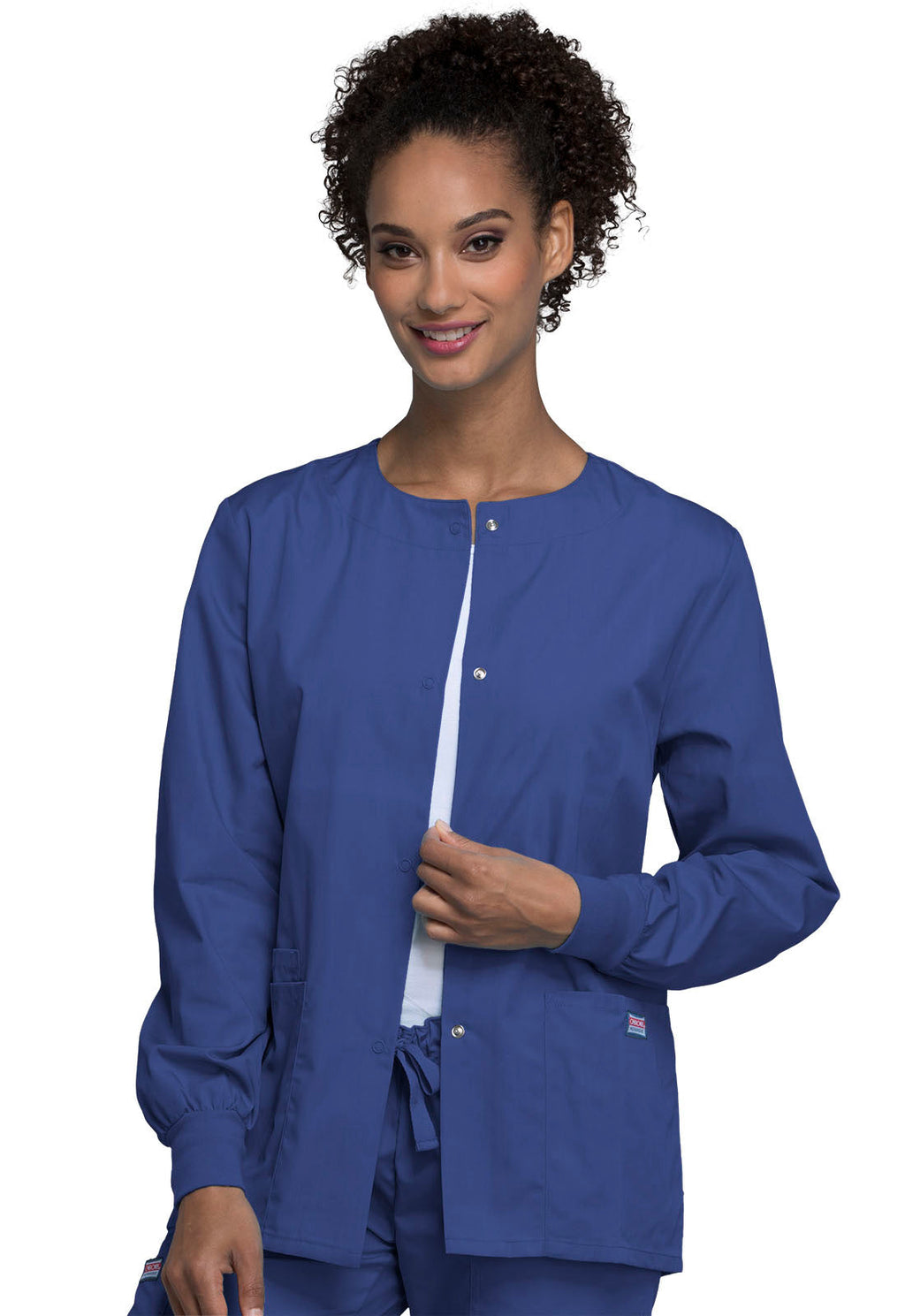 Workwear Originals 4350 Women's Snap Front Warm-Up Jacket Galaxy Blue