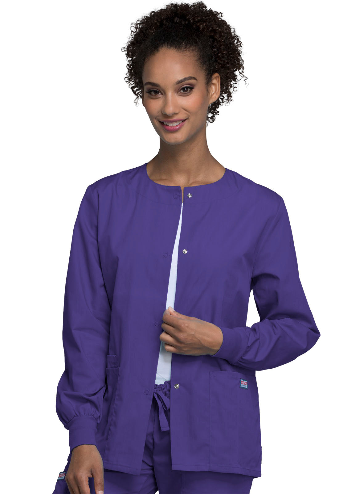 Workwear Originals 4350 Women's Snap Front Warm-Up Jacket Grape