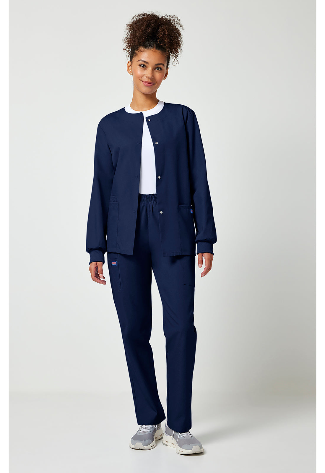 Workwear Originals 4350 Women's Snap Front Warm-Up Jacket Navy