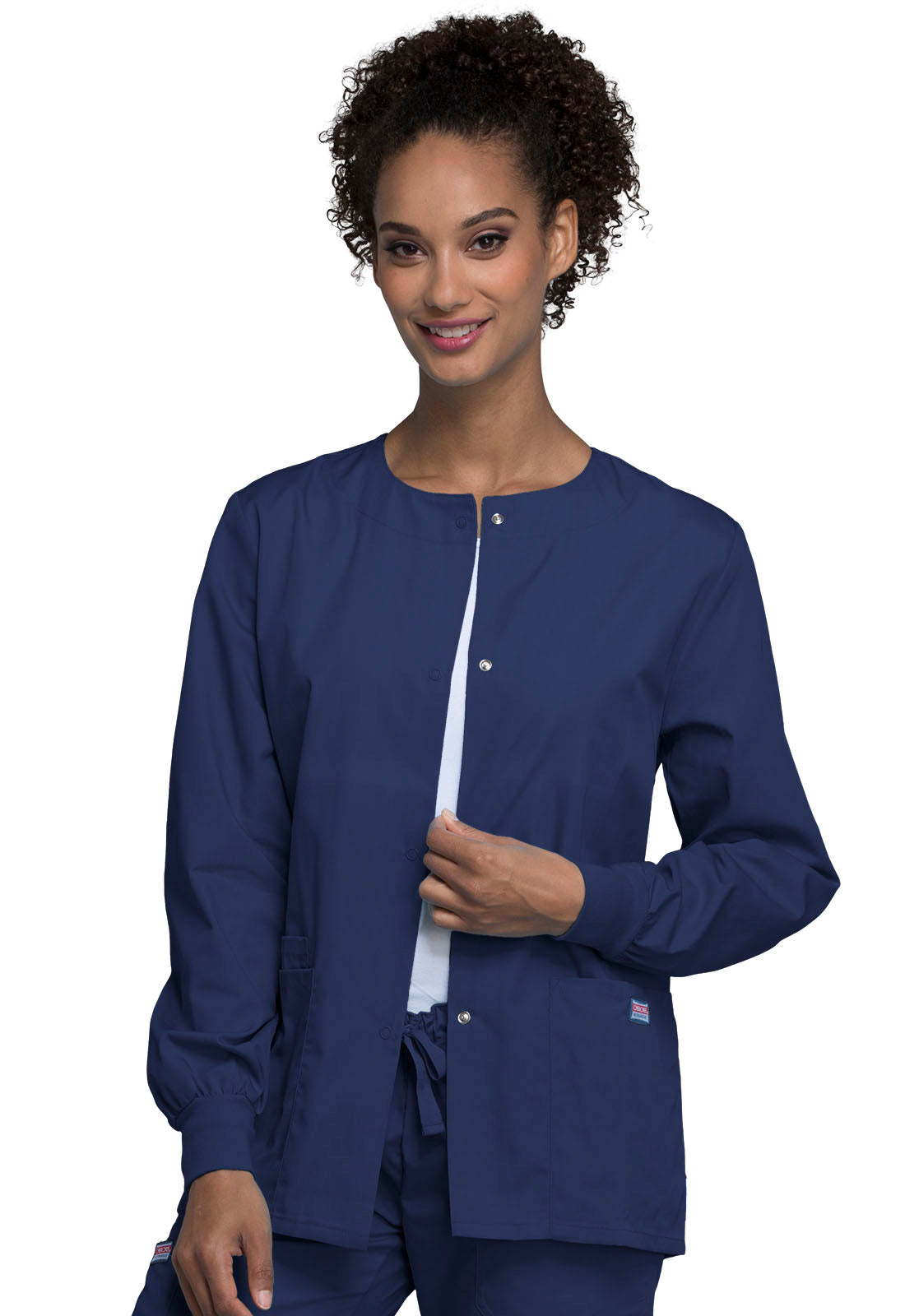 Workwear Originals 4350 Women's Snap Front Warm-Up Jacket Navy