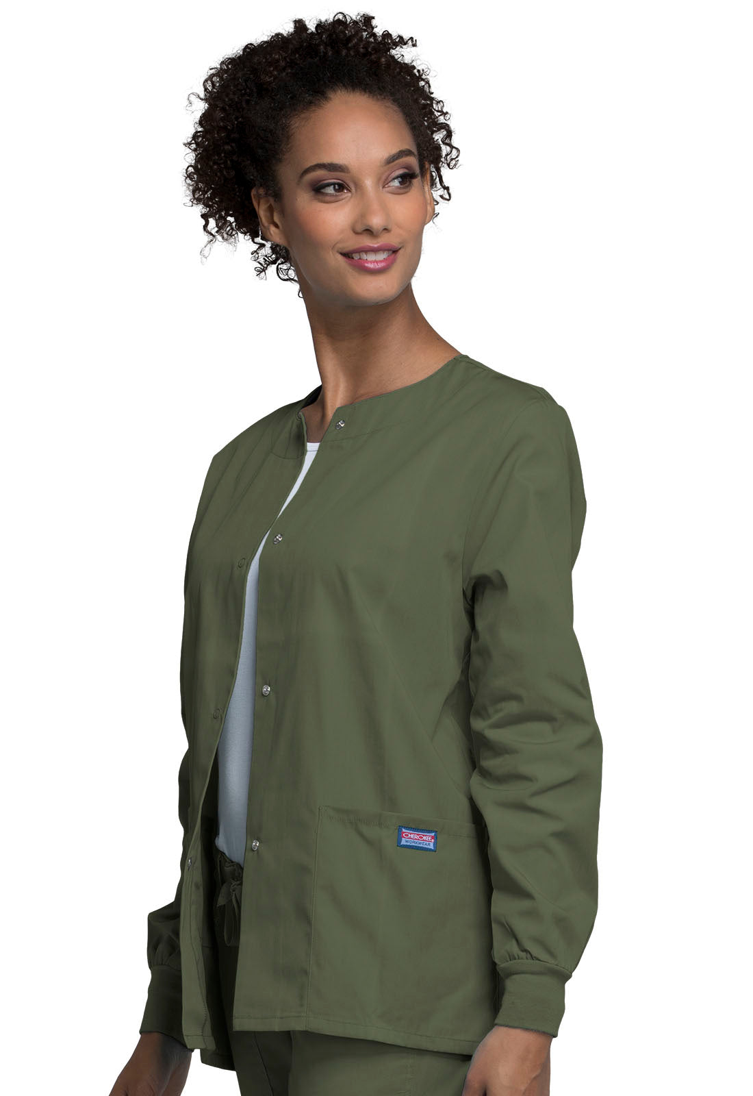 Originals 4350 Snap Front Warm-Up Jacket Olive