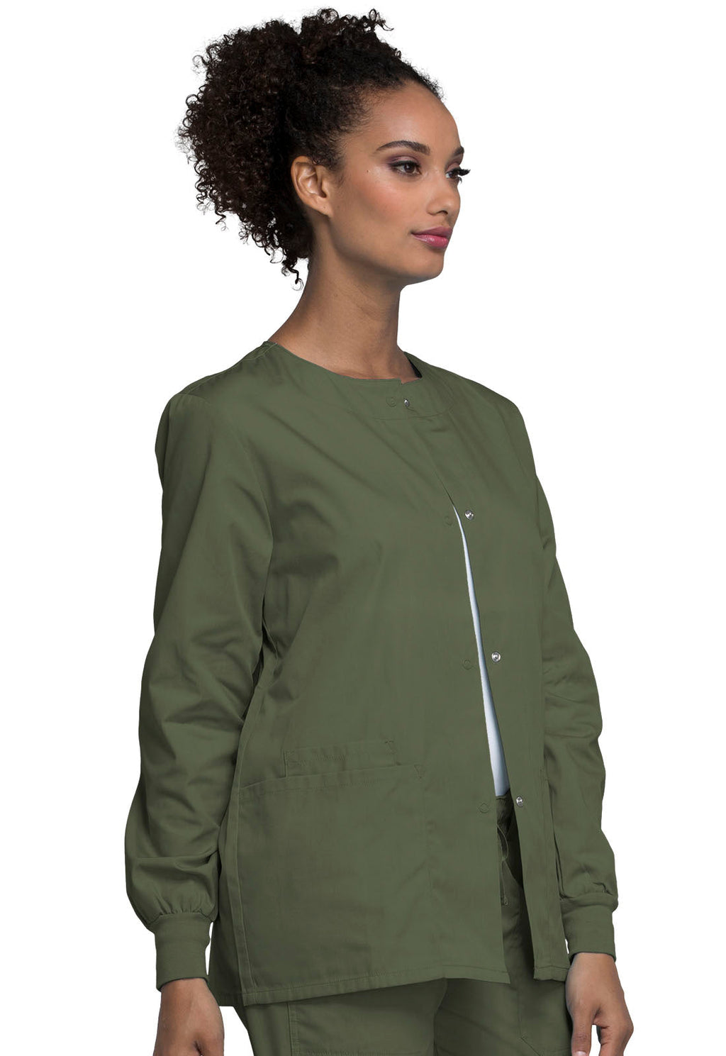 Originals 4350 Snap Front Warm-Up Jacket Olive