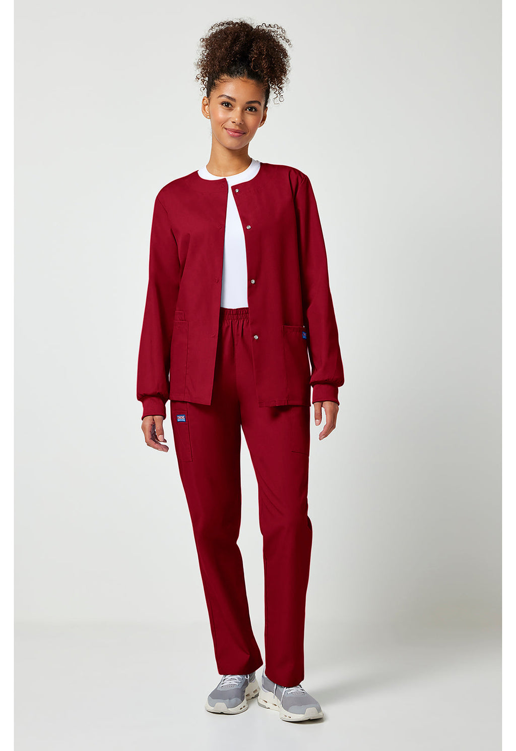 Workwear Originals 4350 Women's Snap Front Warm-Up Jacket Red