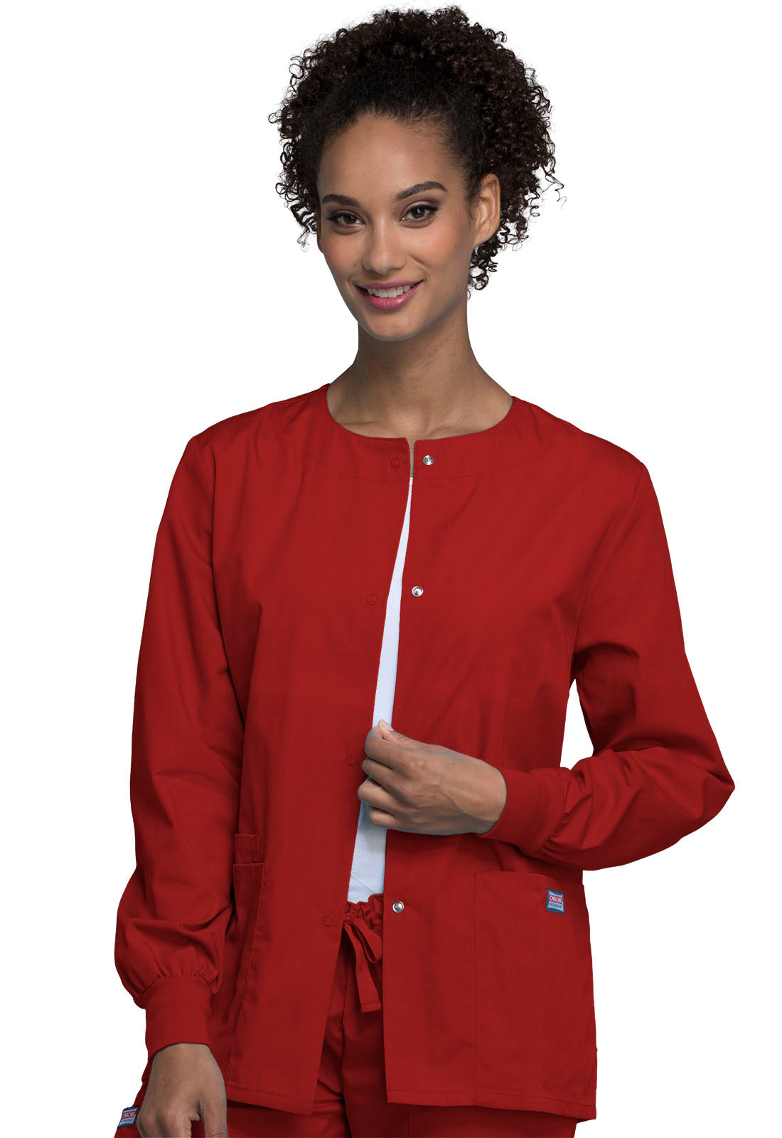 Workwear Originals 4350 Women's Snap Front Warm-Up Jacket Red
