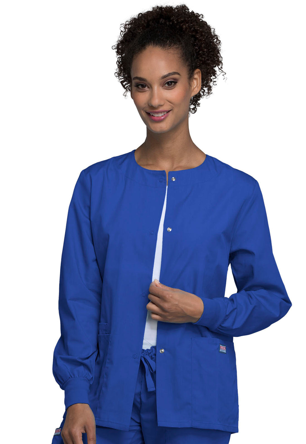Workwear Originals 4350 Women's Snap Front Warm-Up Jacket Royal