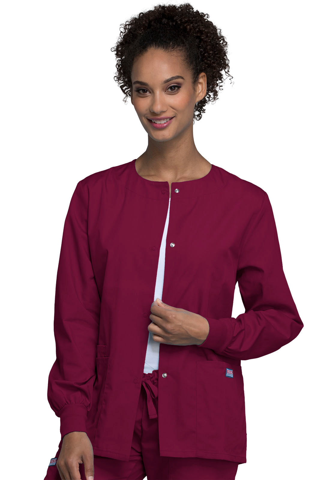 Workwear Originals 4350 Women's Snap Front Warm-Up Jacket Wine