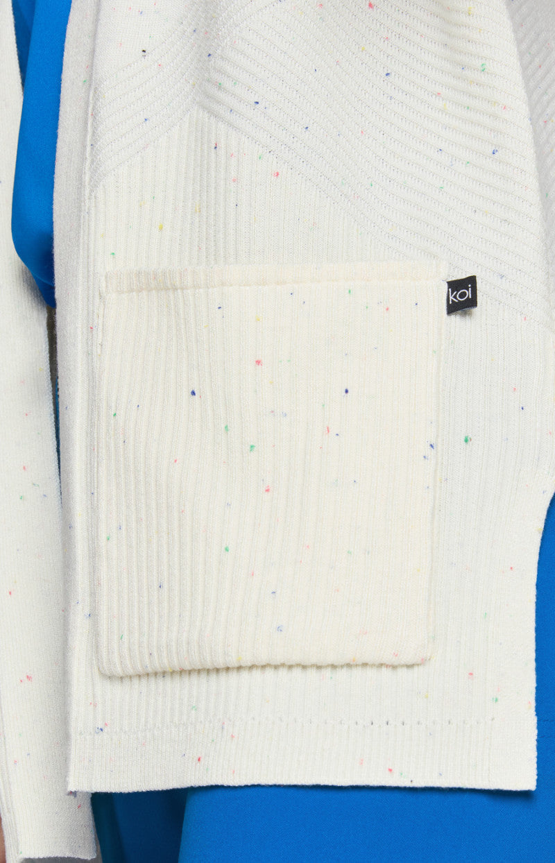 Essentials 463 Kori Sweater Cream / Multi-Color Speckles