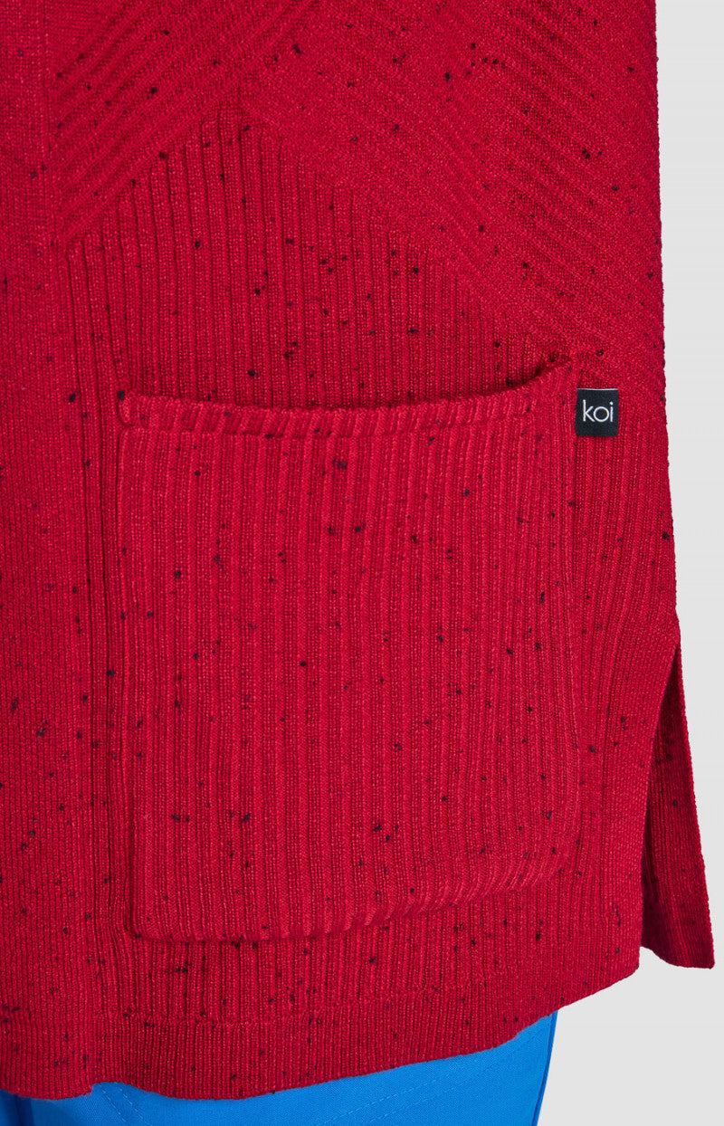 Essentials 463 Kori Sweater Ruby / Black Speckles