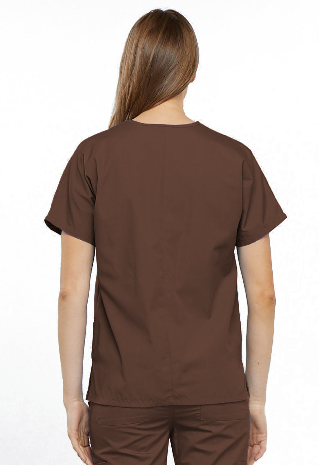 Workwear Originals 4700 Women's V-Neck Scrub Top Chocolate
