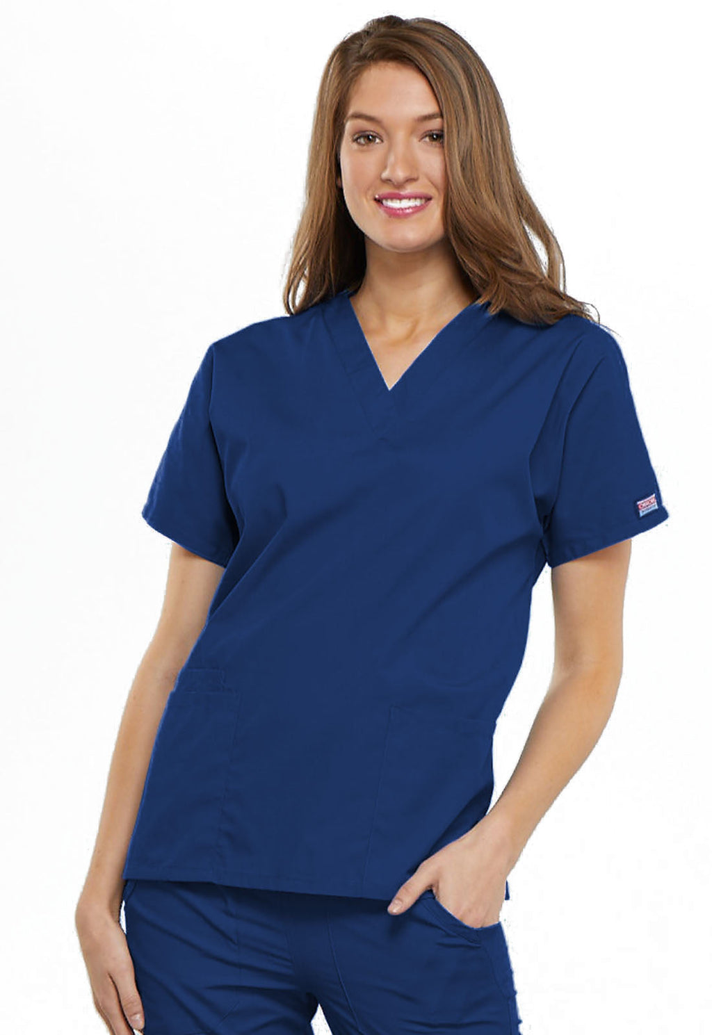 Workwear Originals 4700 Women's V-Neck Scrub Top Galaxy Blue