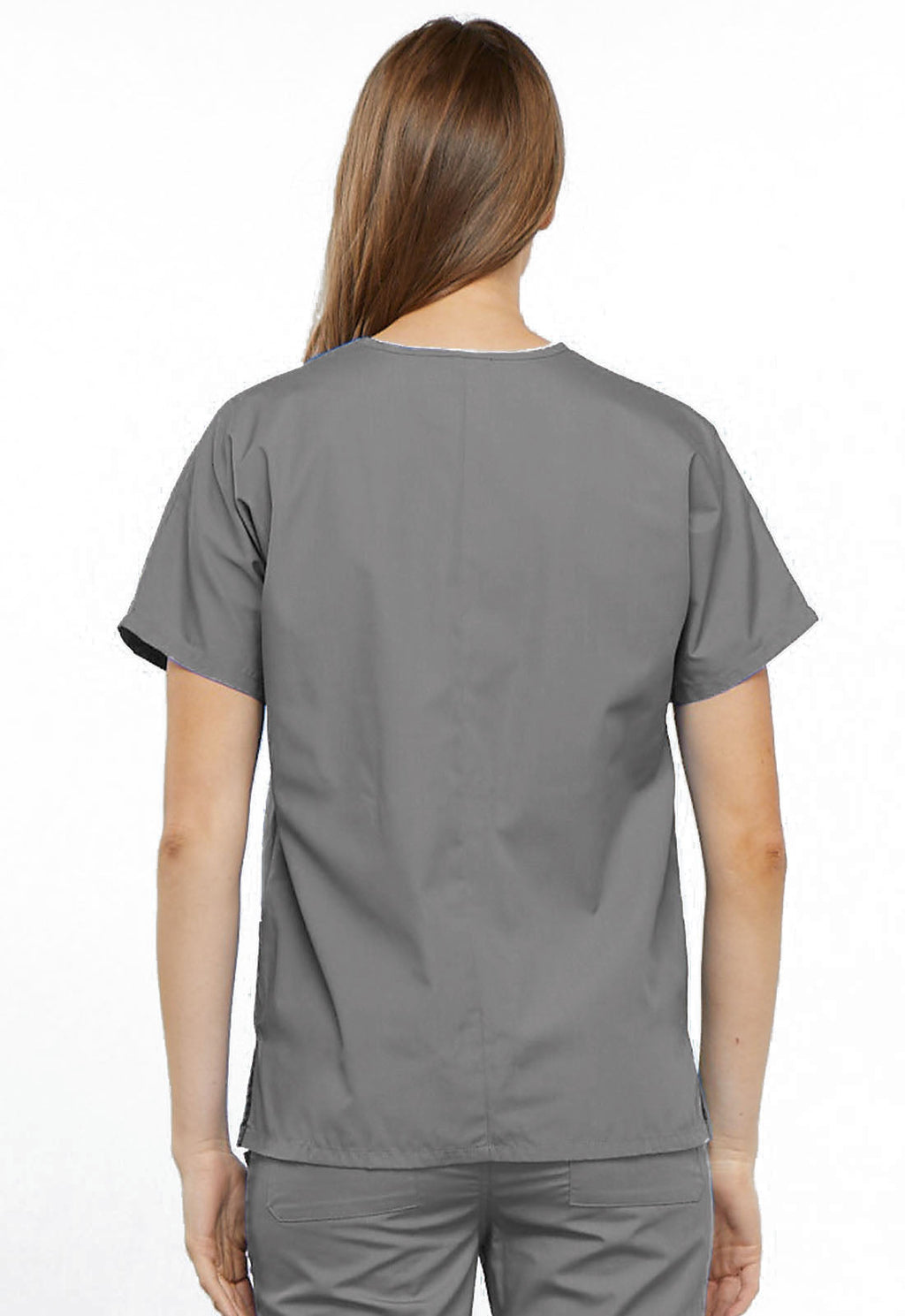 Workwear Originals 4700 Women's V-Neck Scrub Top Grey